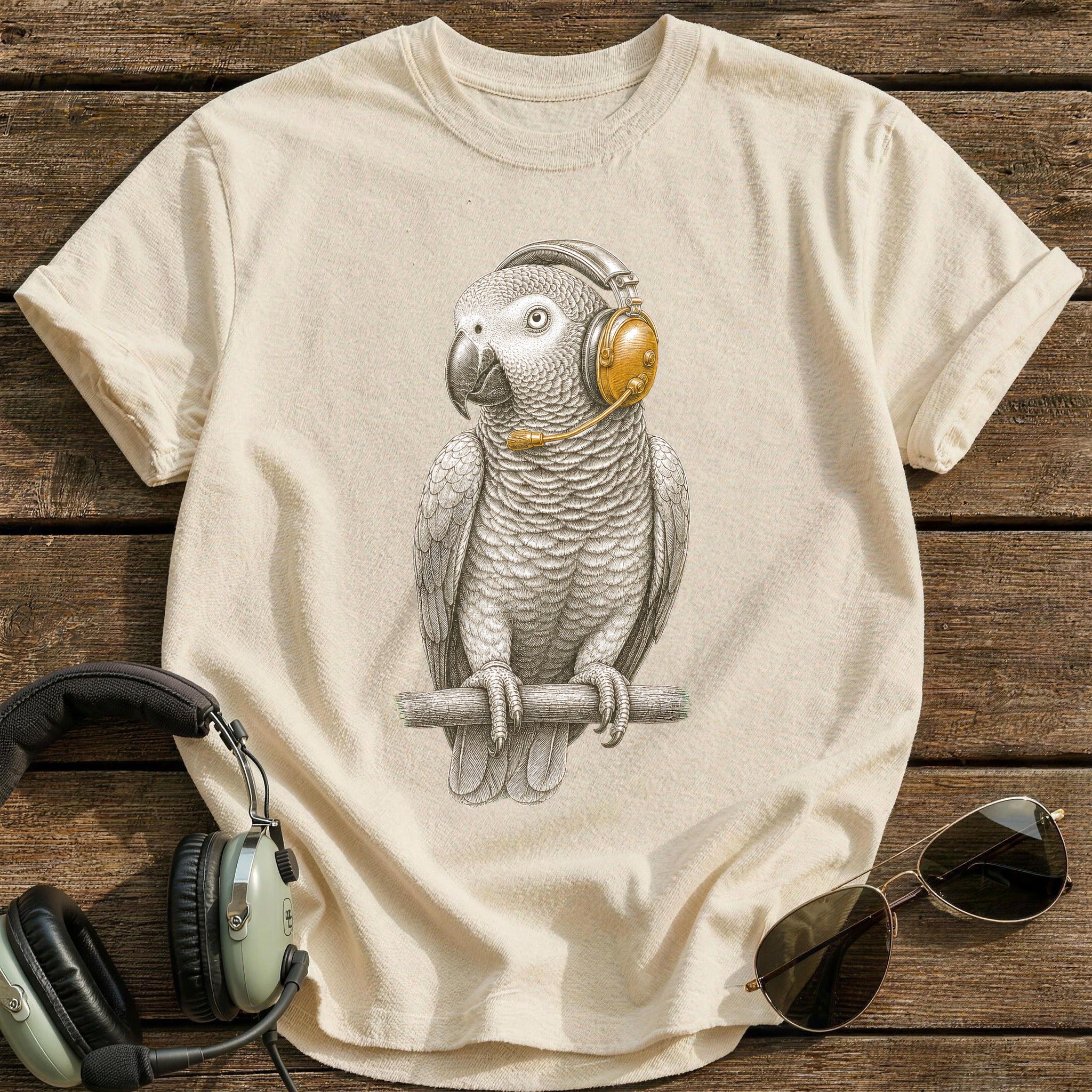 Comms Check T-Shirt - Natural
