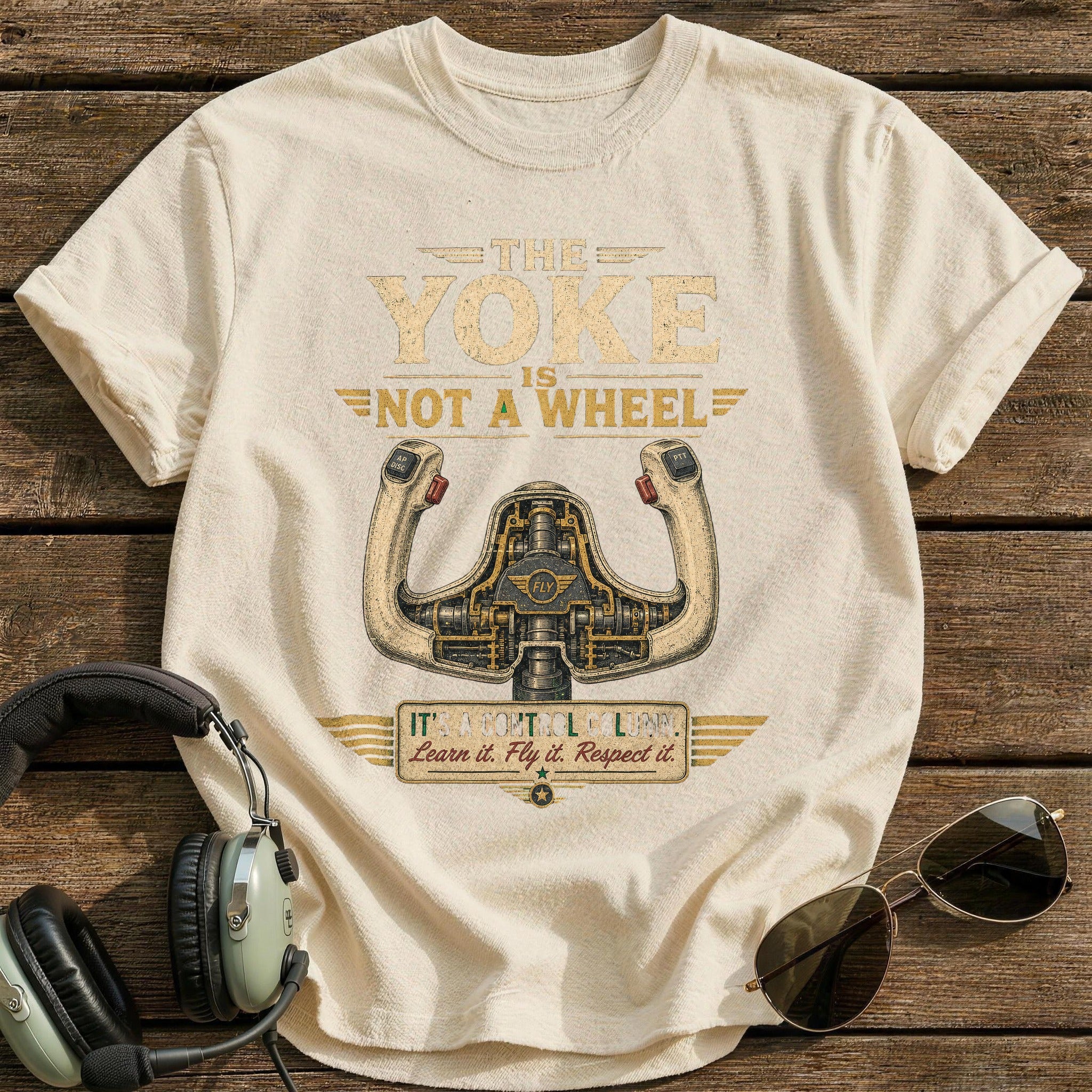 Control Column T-Shirt - Natural