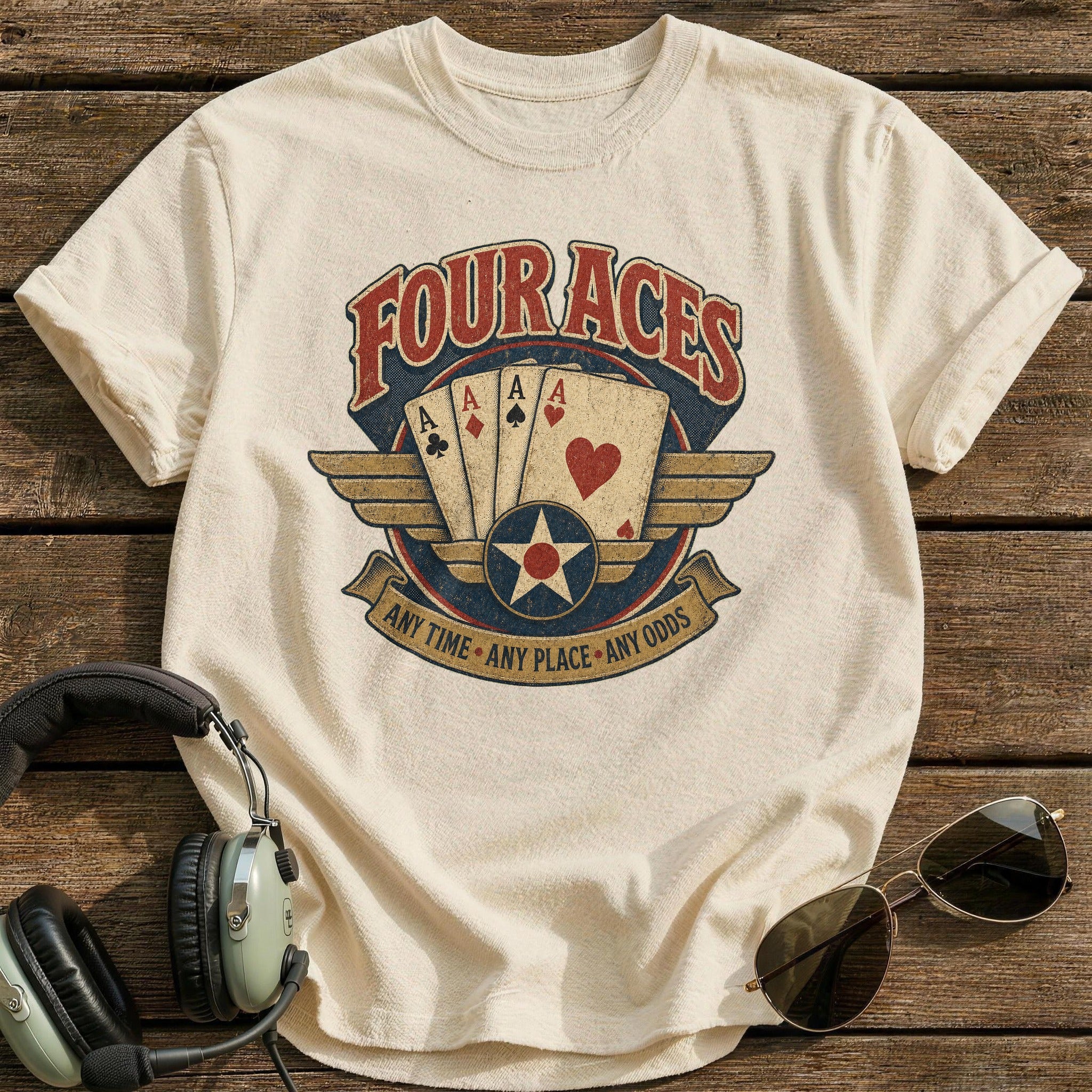 Four Aces T-Shirt - Natural