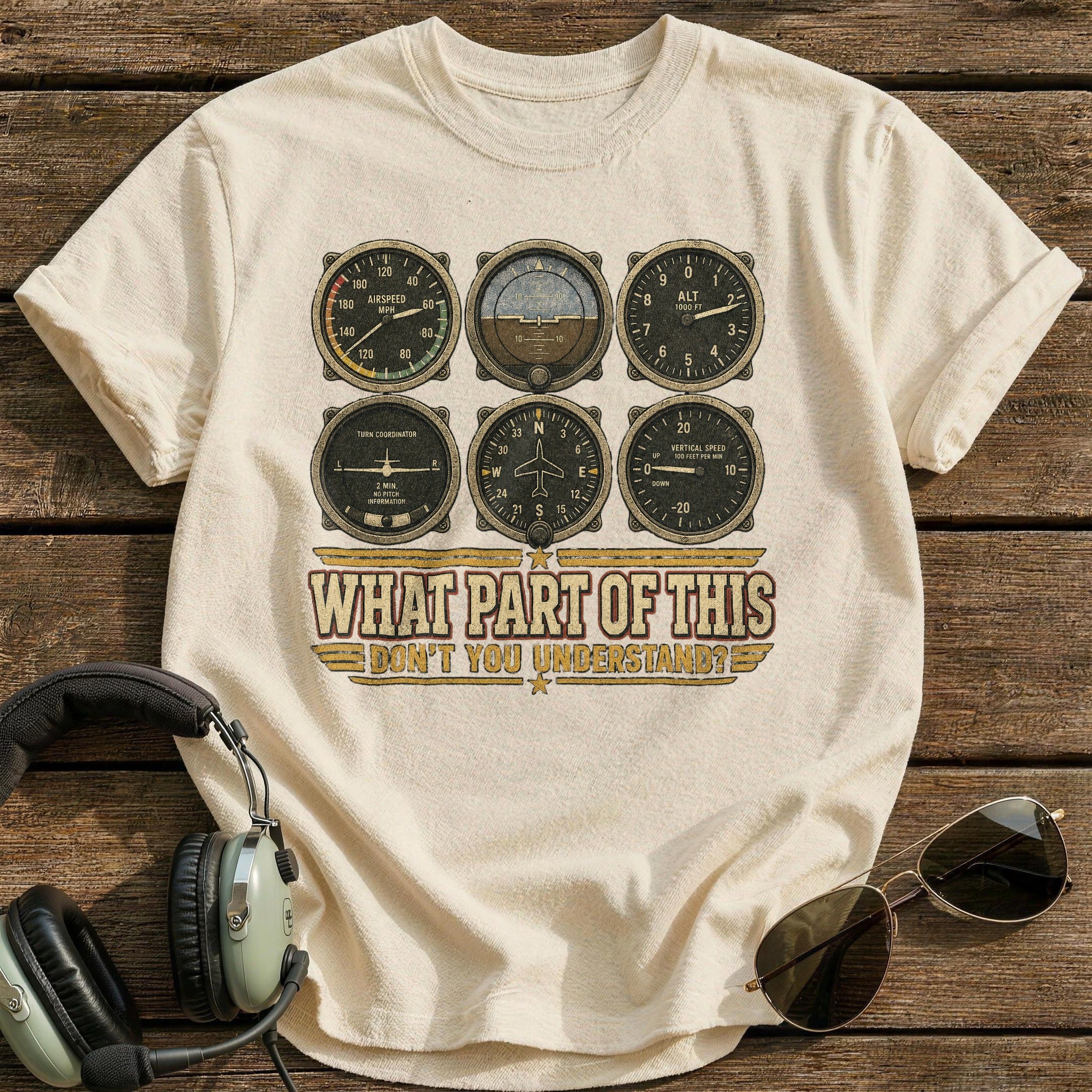 Instrument Panel Literacy T-Shirt - Natural