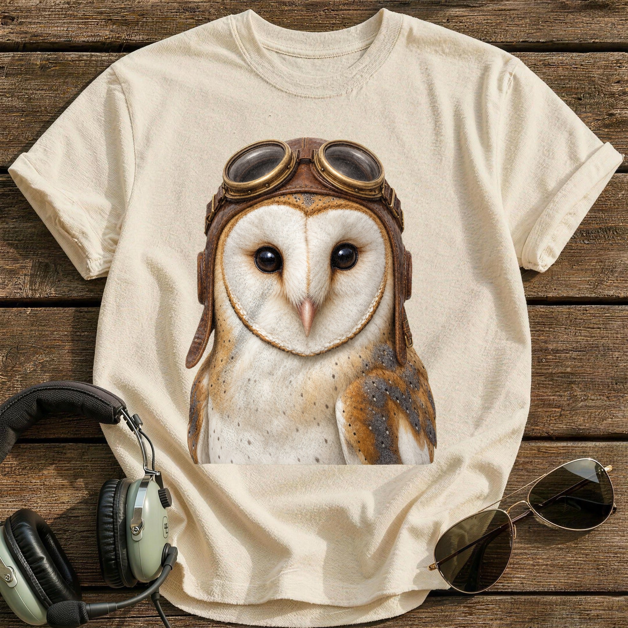 Owl Pilot T-Shirt - Natural