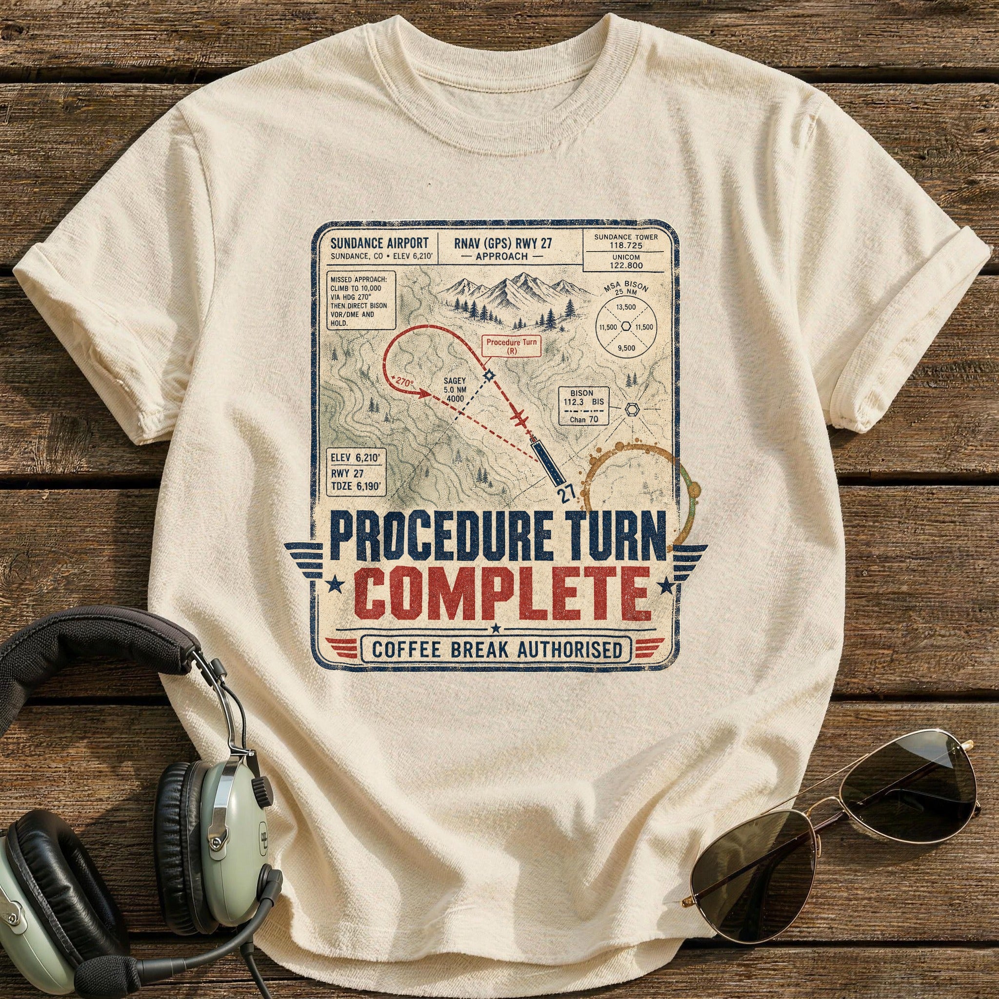 Procedure Turn Complete T-Shirt - Natural