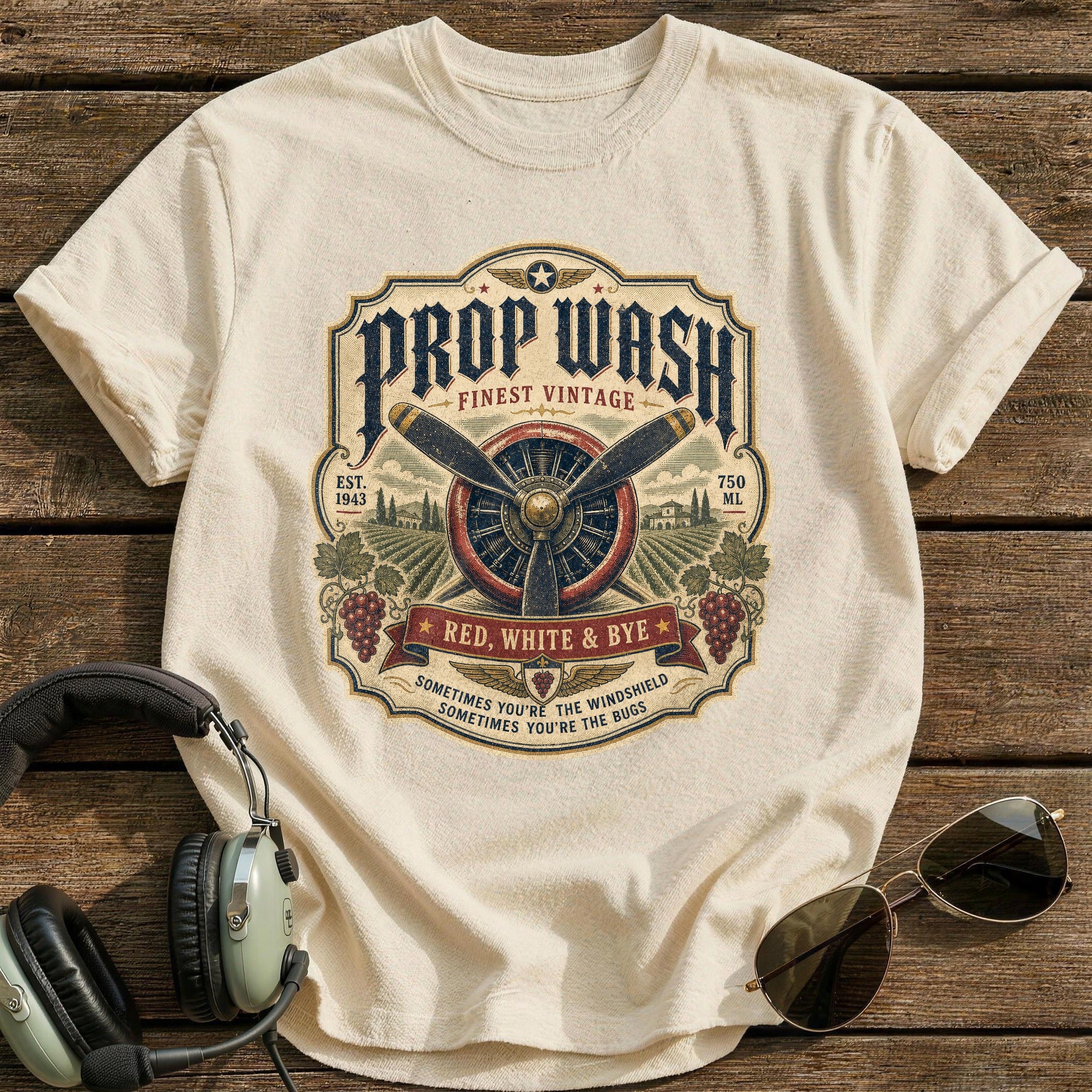 Prop Wash Finest Vintage T-Shirt - Natural