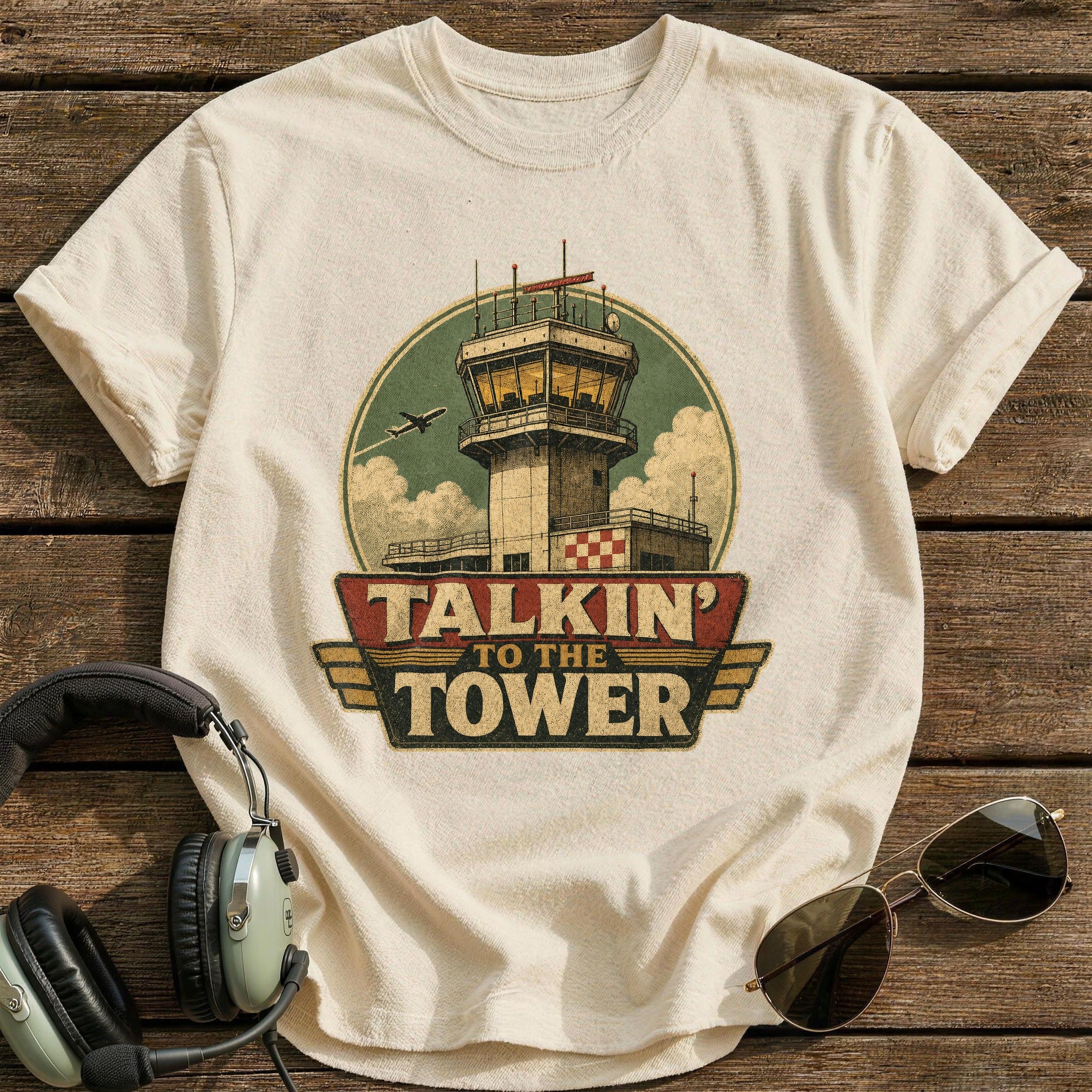 Radio Check T-Shirt - Natural