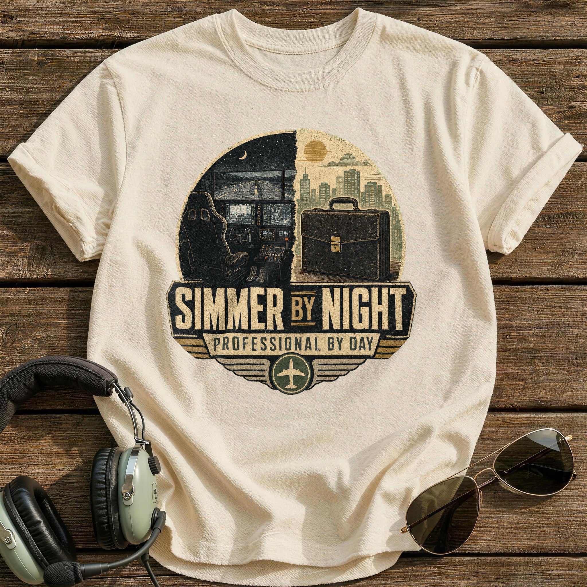 Simmer by Night T-Shirt - Natural