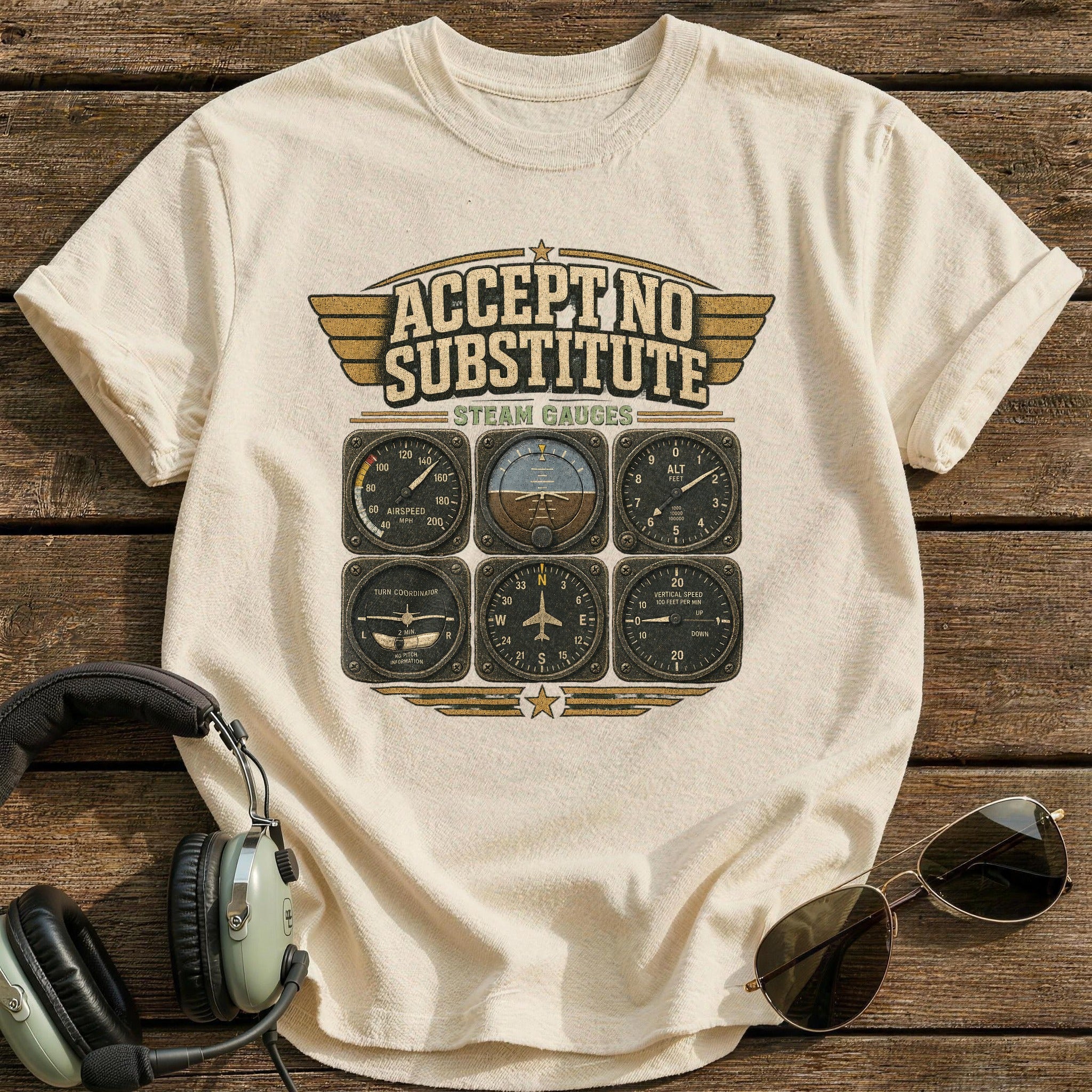 Steam Gauge Fluency T-Shirt - Natural