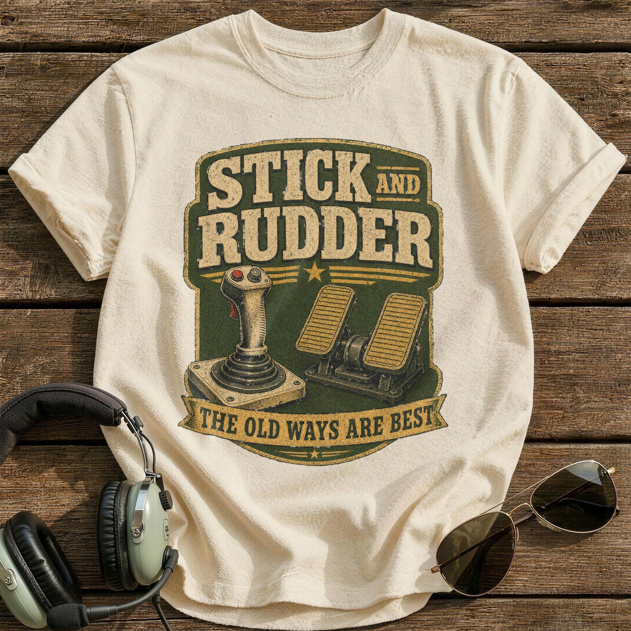 Stick and Rudder T-Shirt - Natural