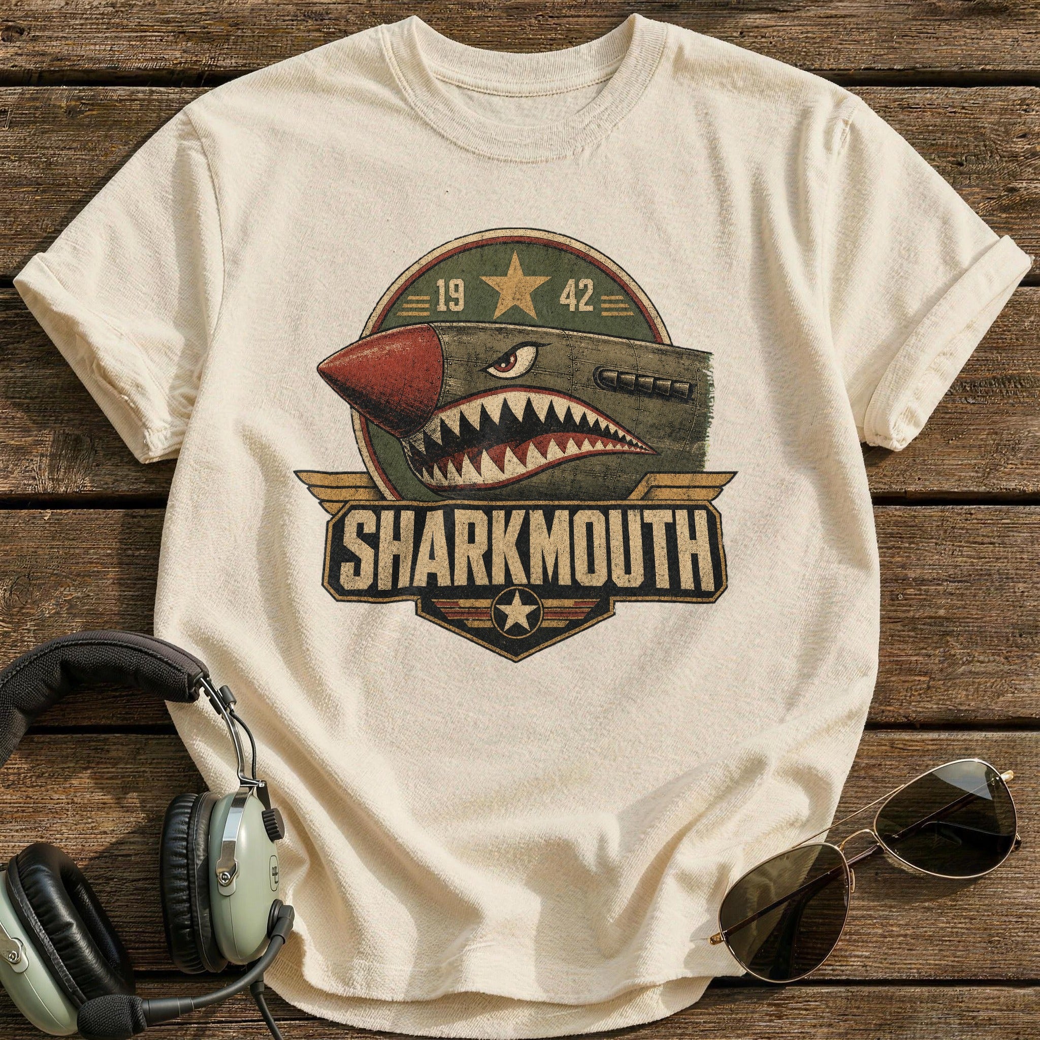 Teeth & Throttle T-Shirt - Natural