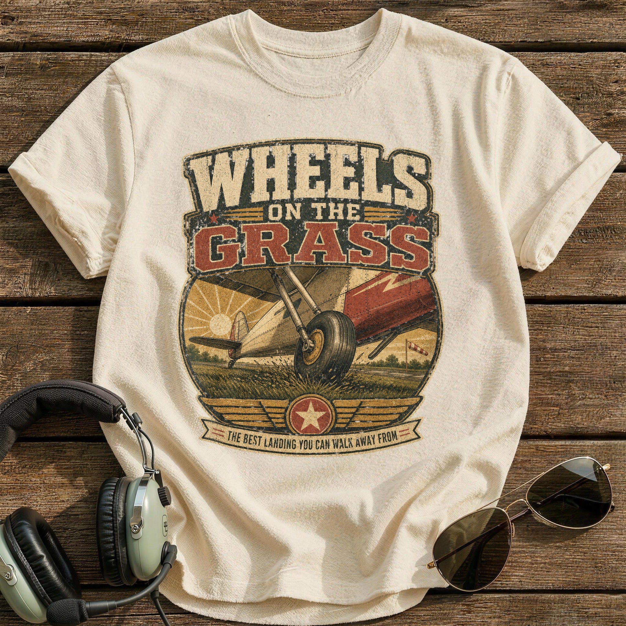 Walking Away Fine T-Shirt - Natural