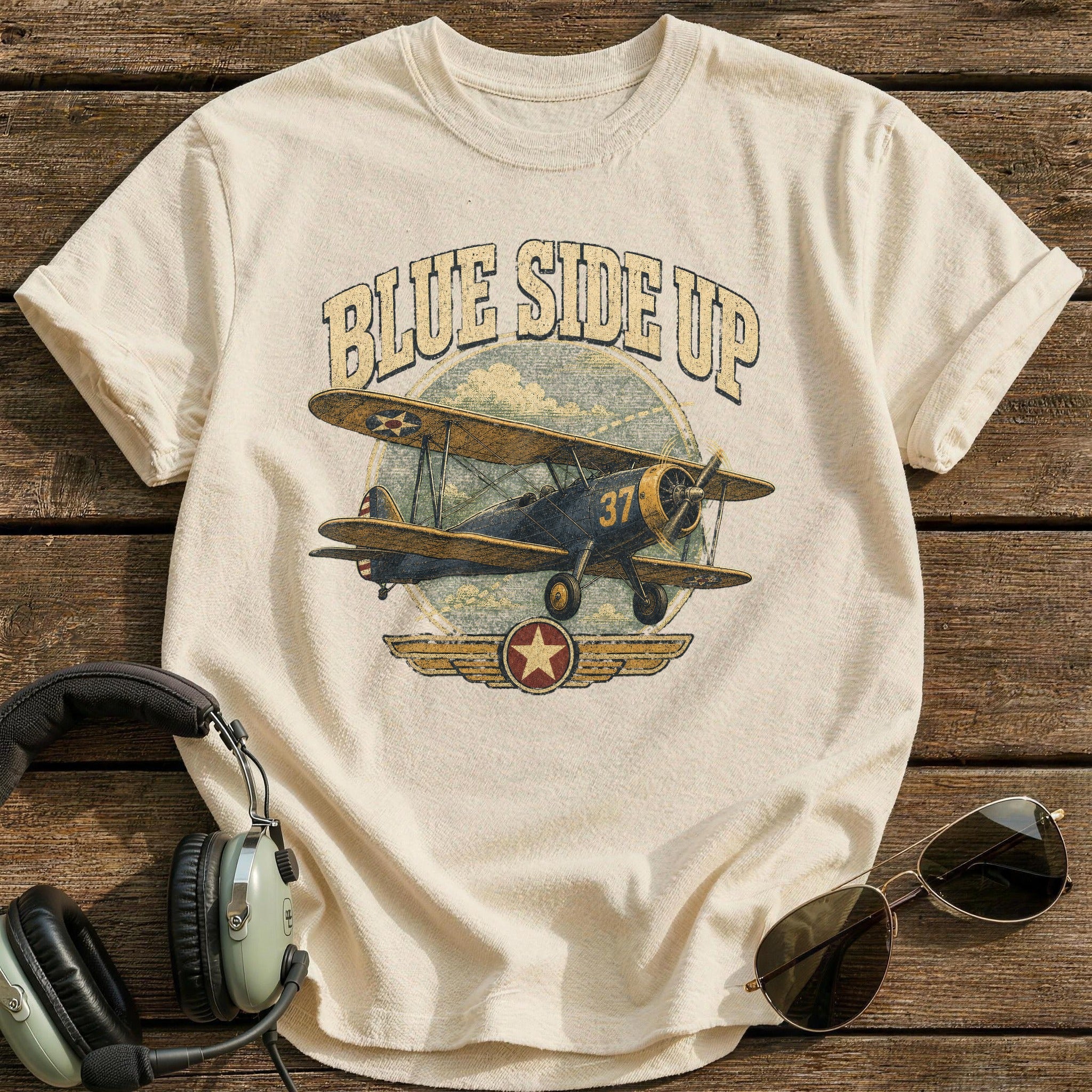 Wings and Whiskey T-Shirt - Natural