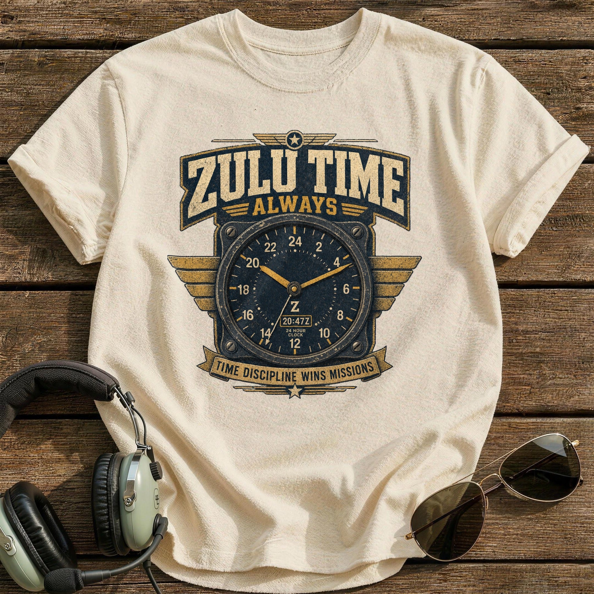 Zulu Time Always T-Shirt - Natural