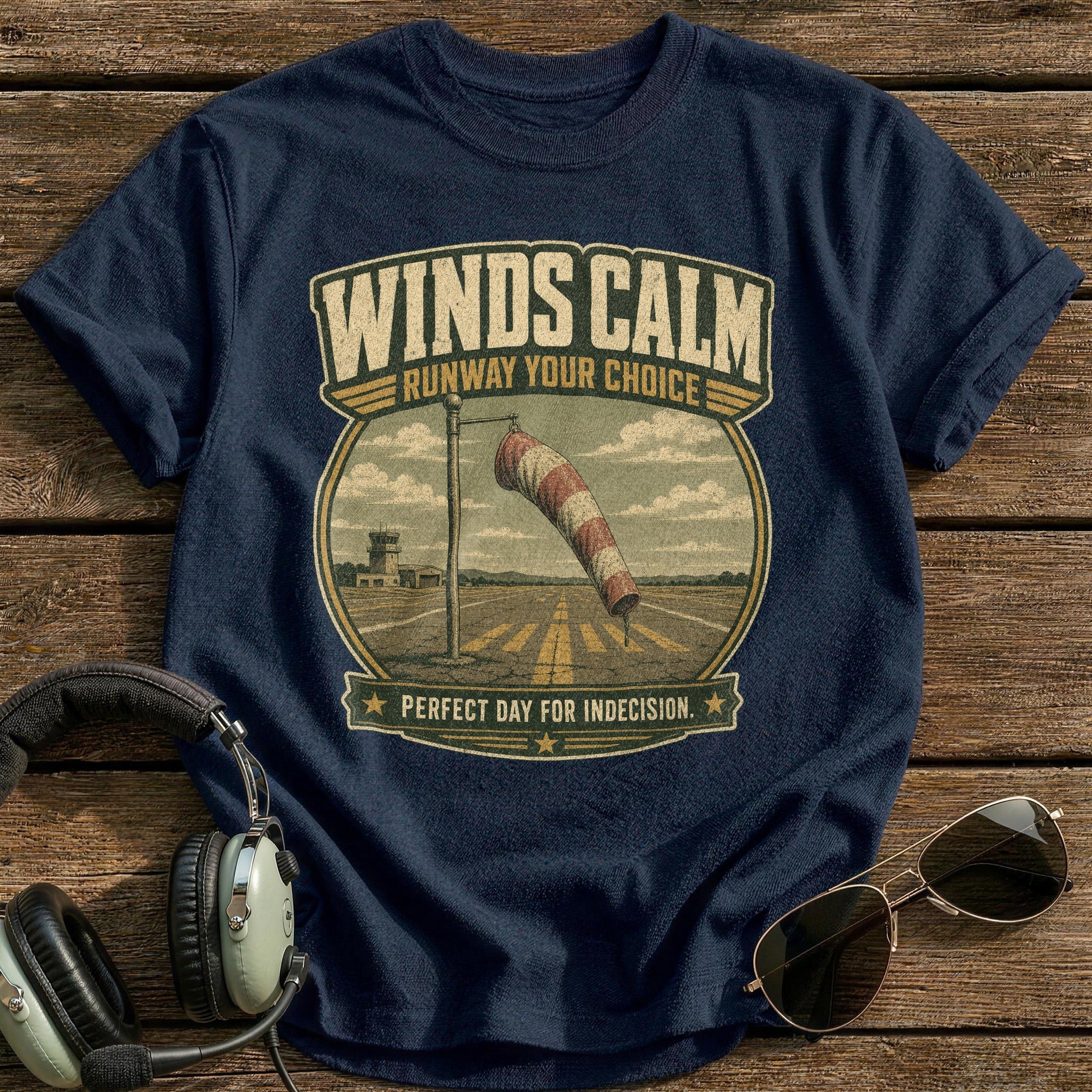 Winds Calm T-Shirt - Navy