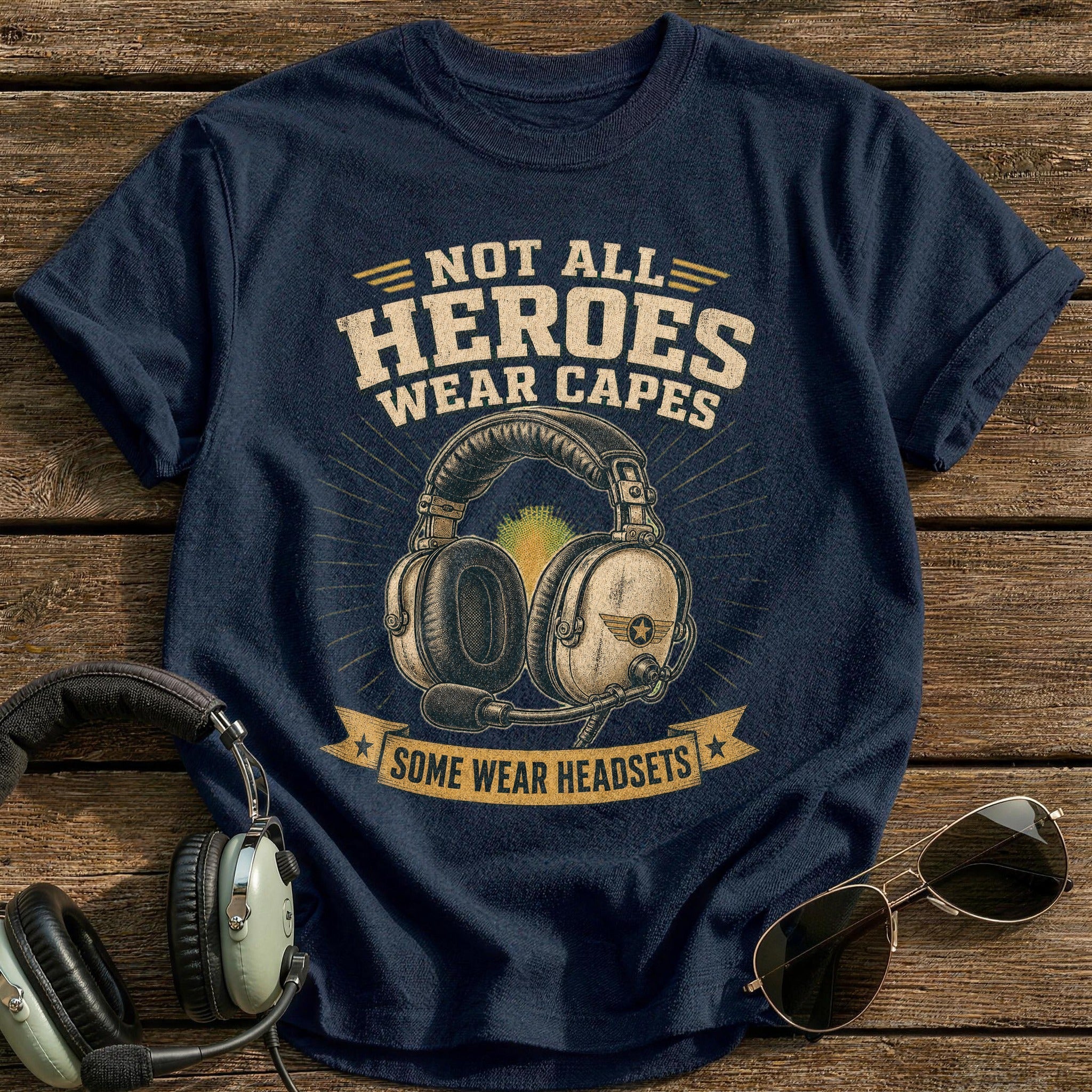 Not All Heroes Wear Capes T-Shirt - Navy