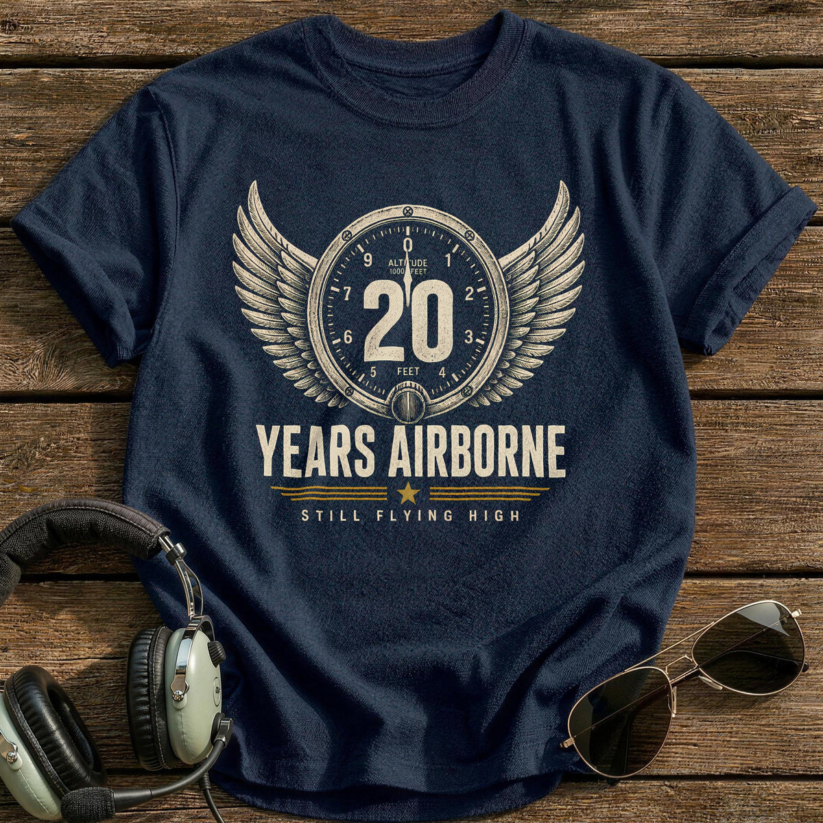 20 Still Flying T-Shirt - Navy