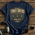 Three Greens T-Shirt - Navy