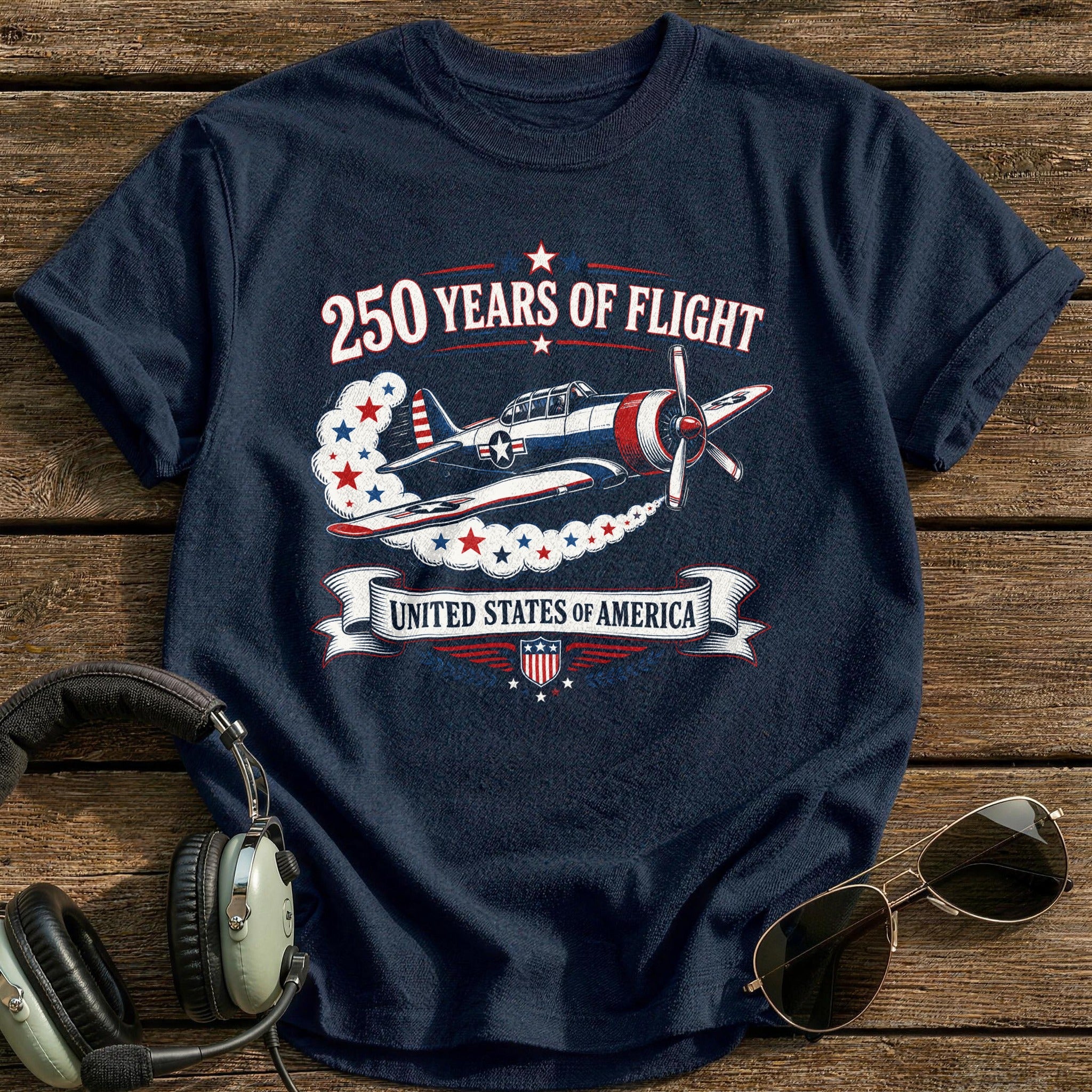 250 Years Of Flight T-Shirt - Navy