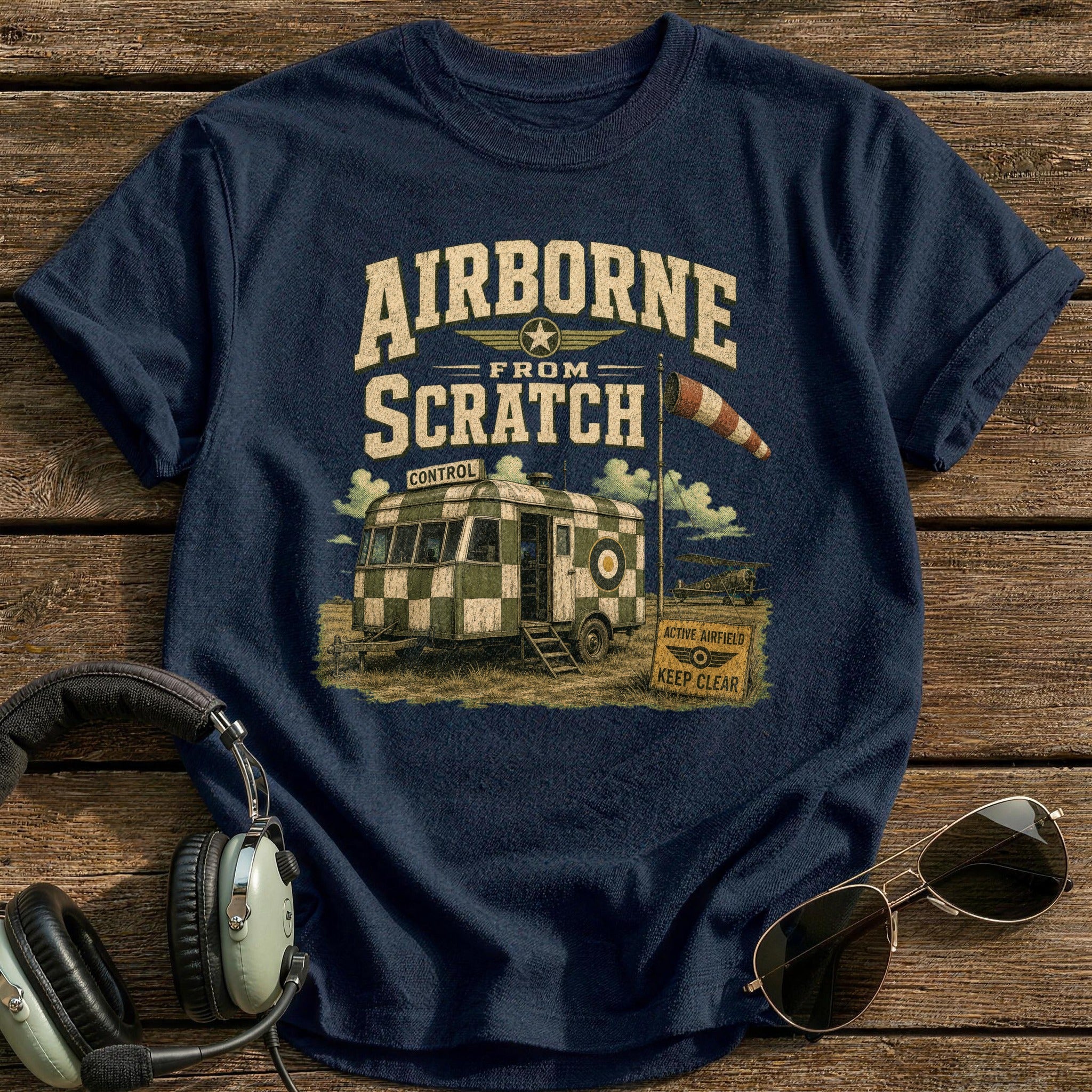 Airborne From Scratch T-Shirt - Navy
