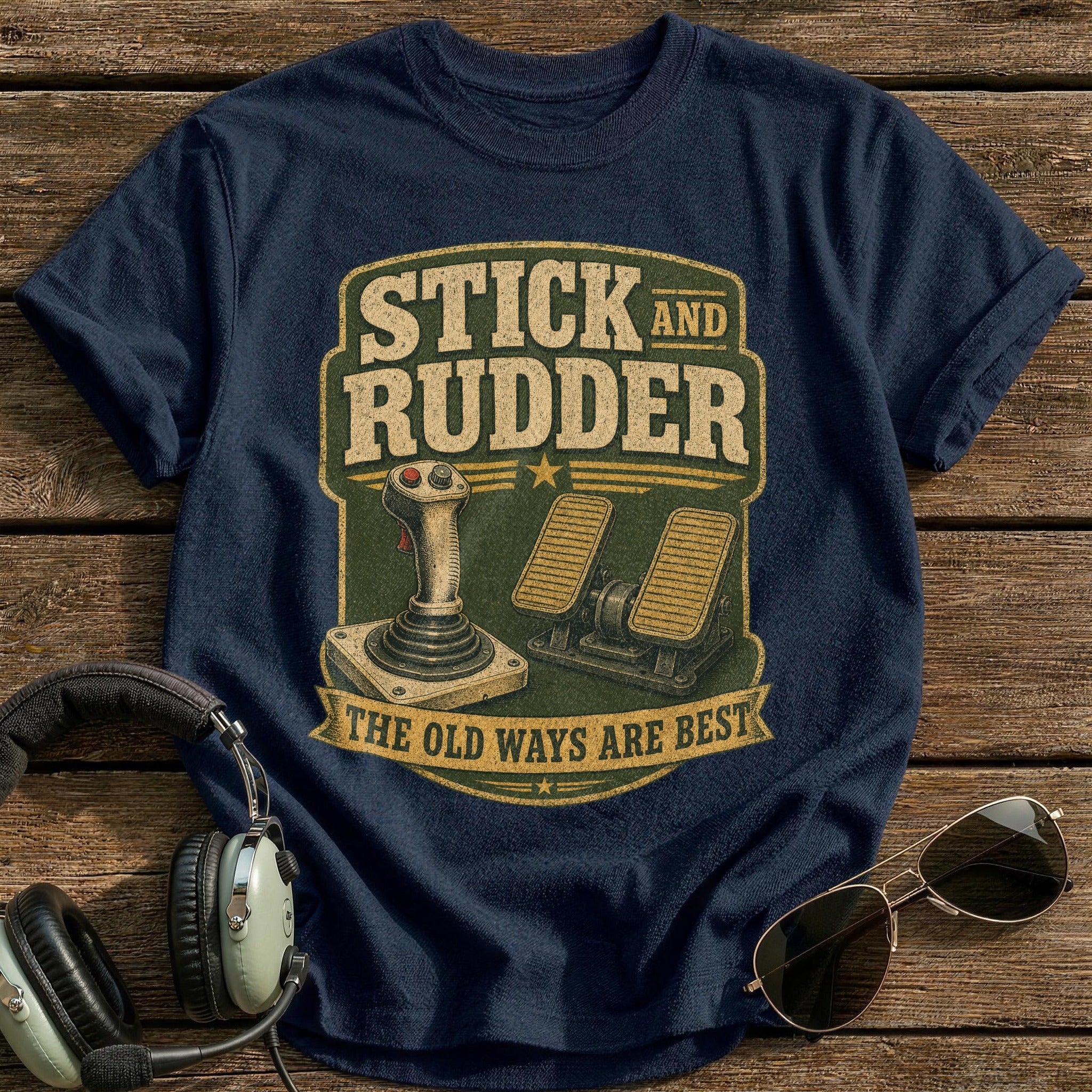 Stick and Rudder T-Shirt - Navy
