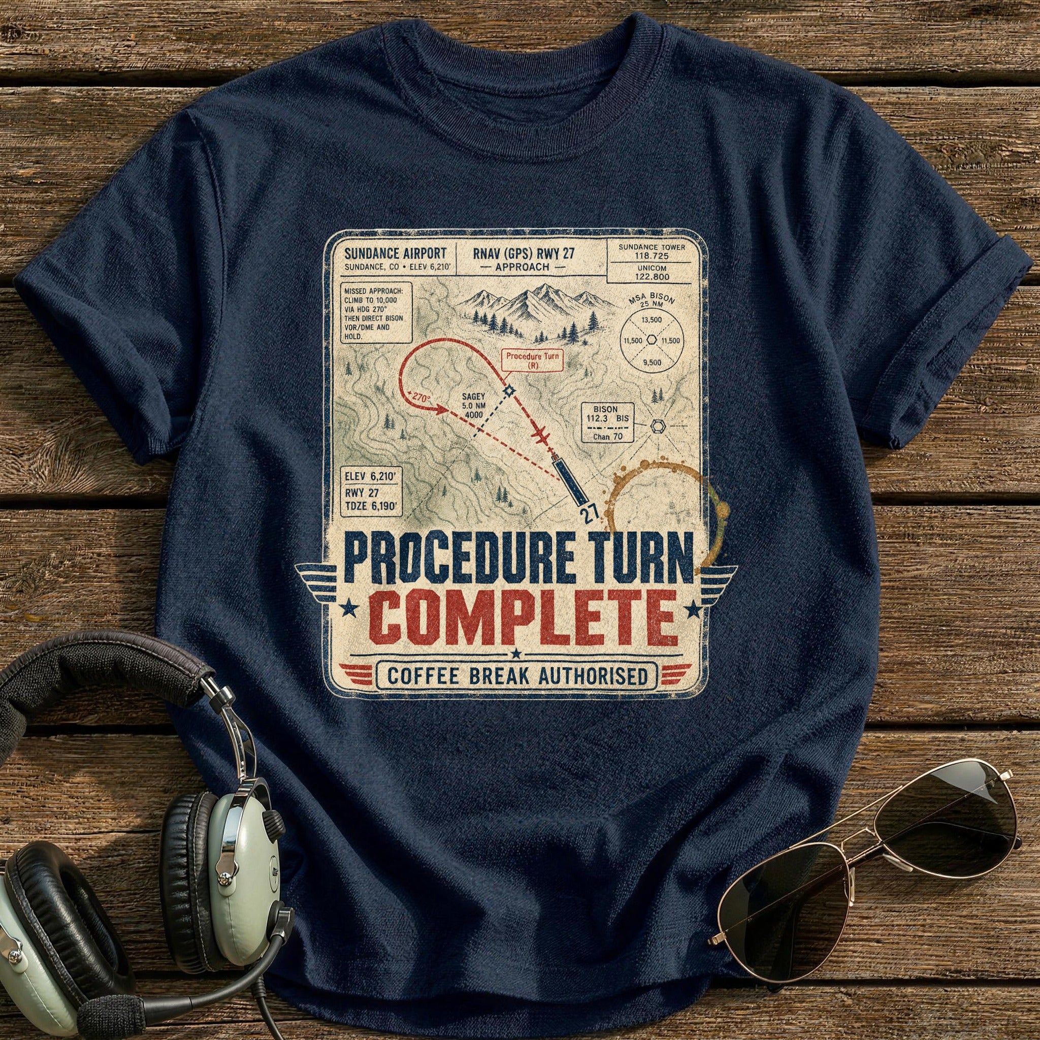 Procedure Turn Complete T-Shirt - Navy