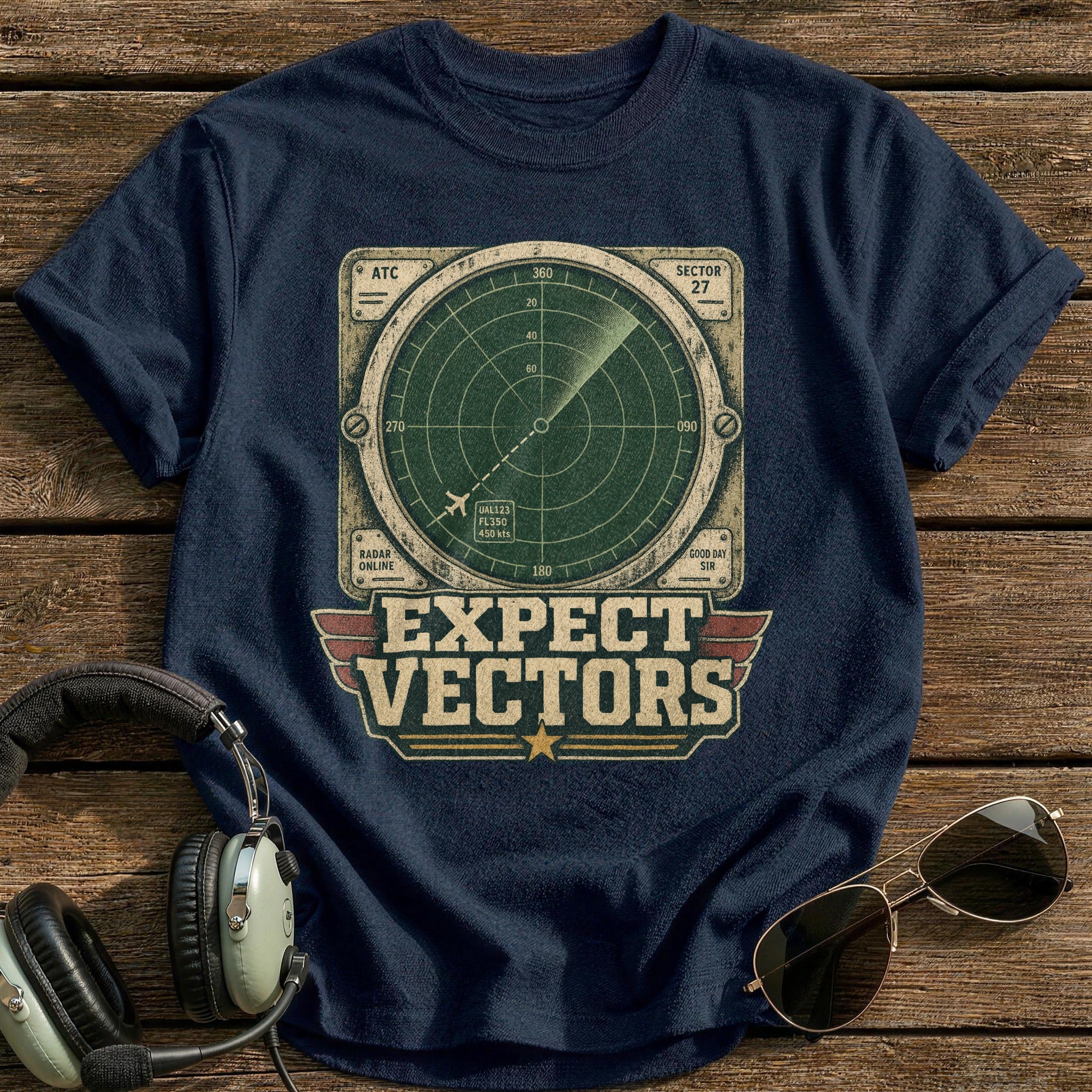 Expect Vectors T-Shirt - Navy