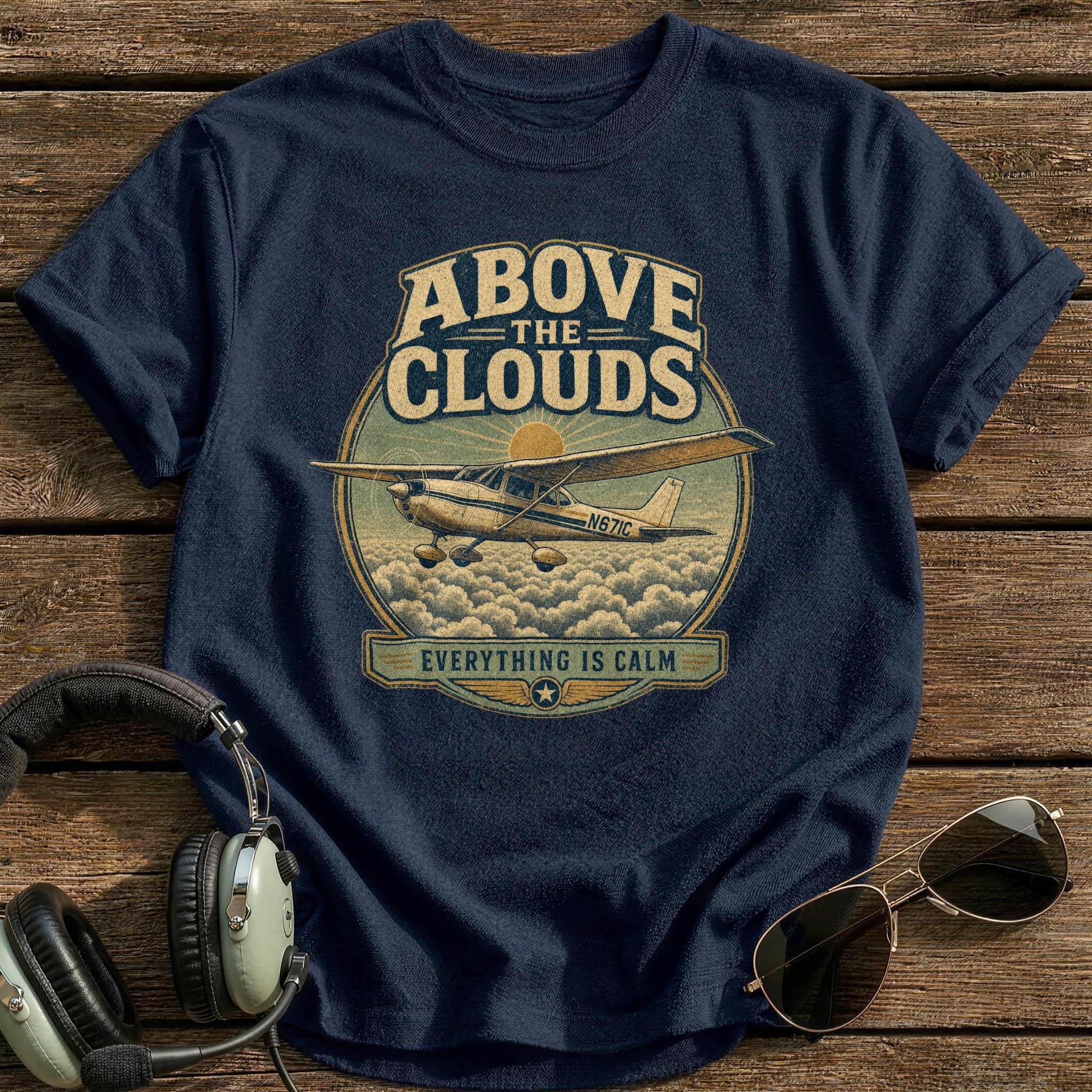 Above the Clouds T-Shirt - Navy