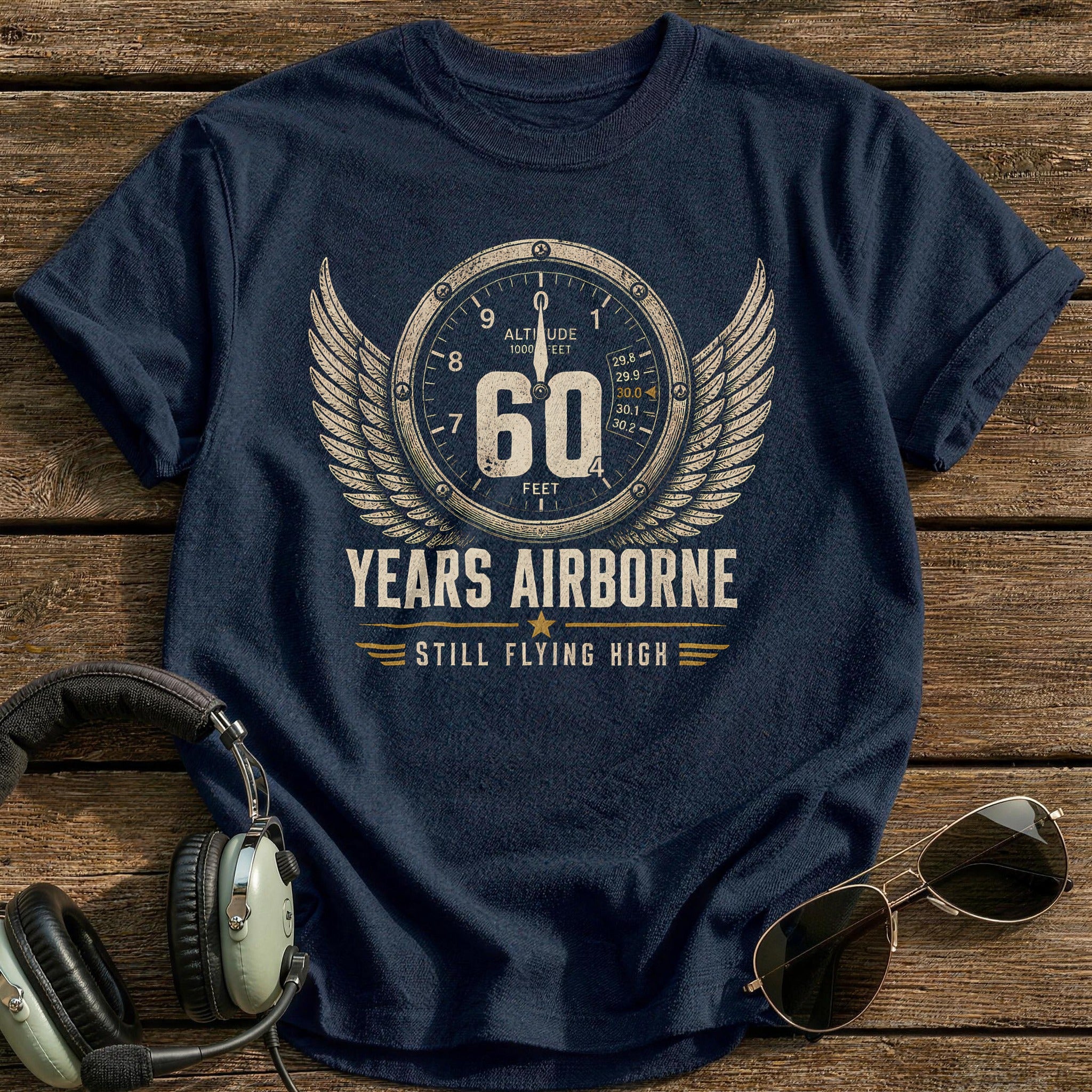 60 Still Flying T-Shirt - Navy