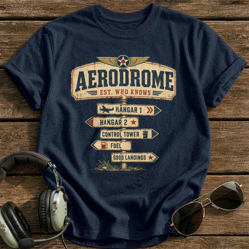 Aerodrome T-Shirt - Navy