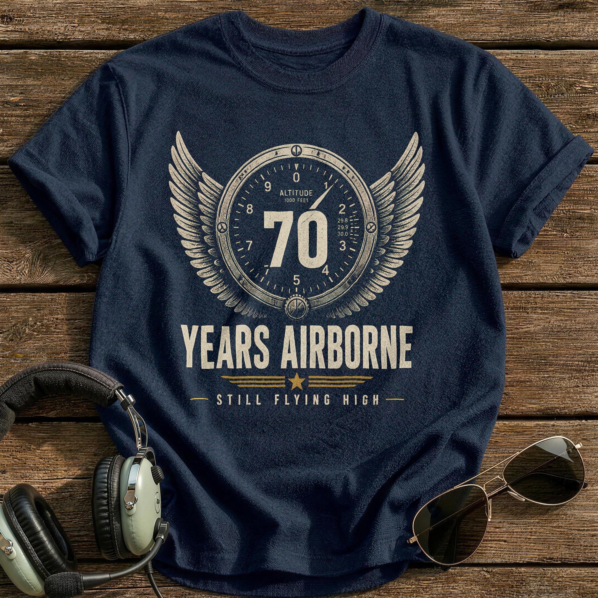 70 Still Flying T-Shirt - Navy