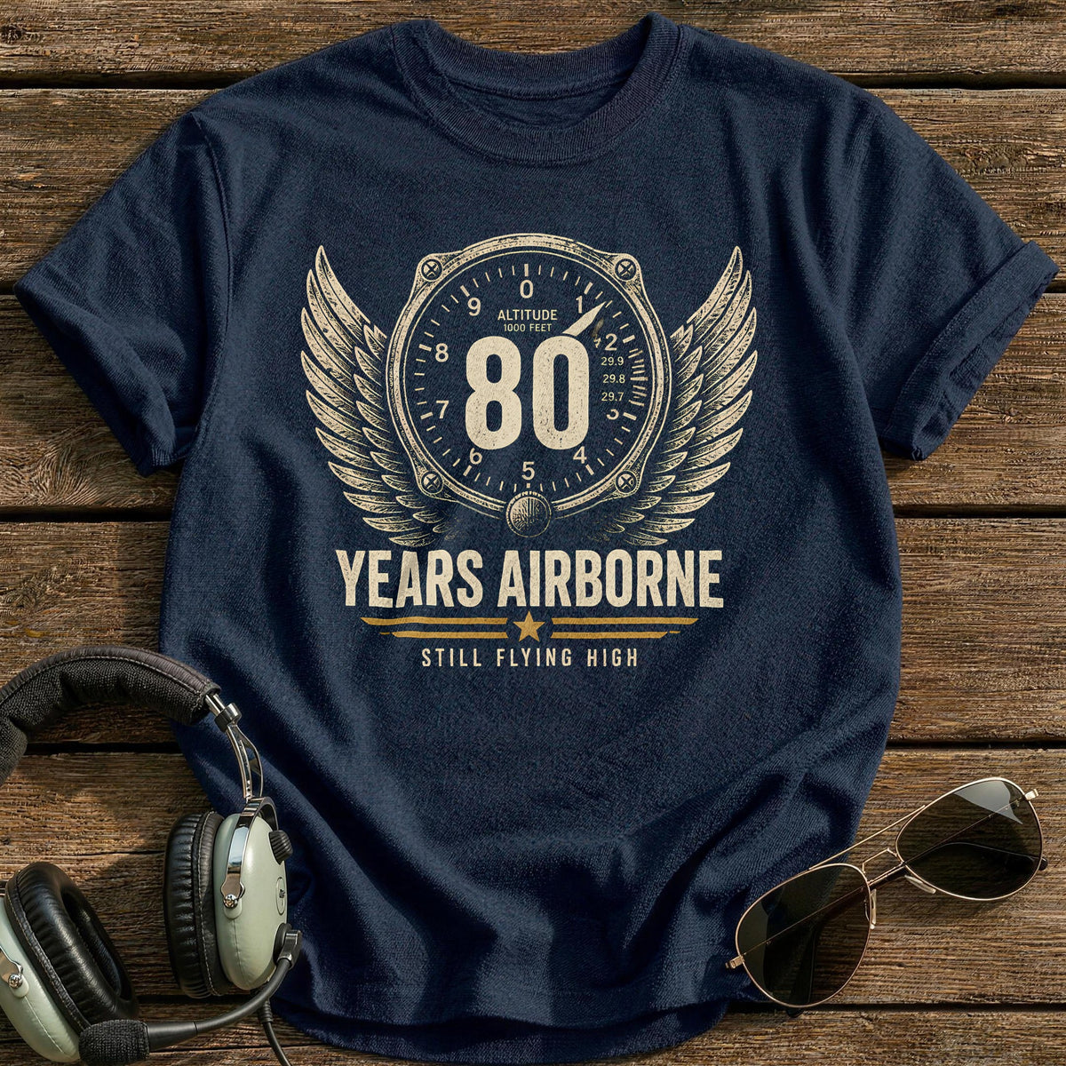 80 Still Flying T-Shirt - Navy