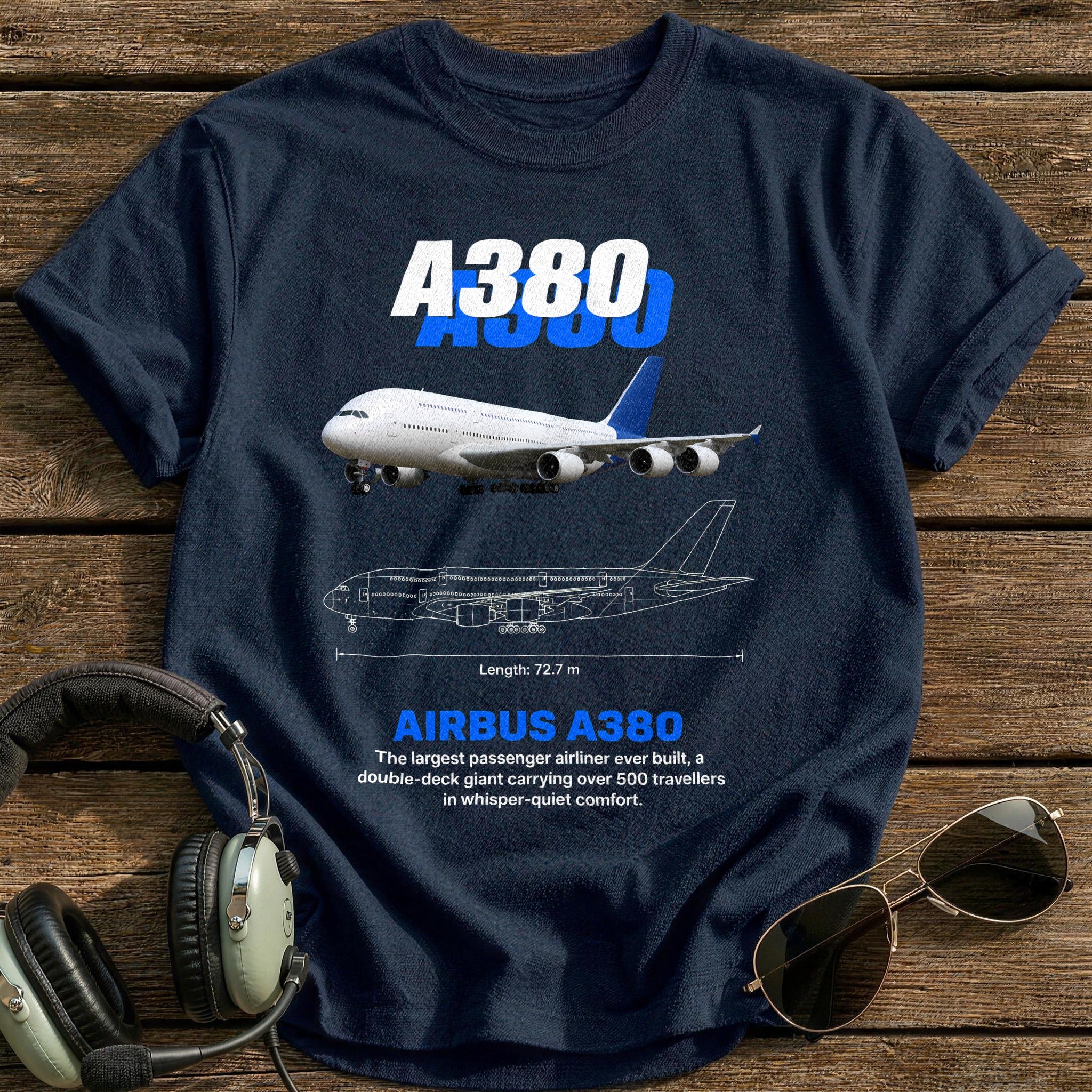 A380 96 T-Shirt - Navy