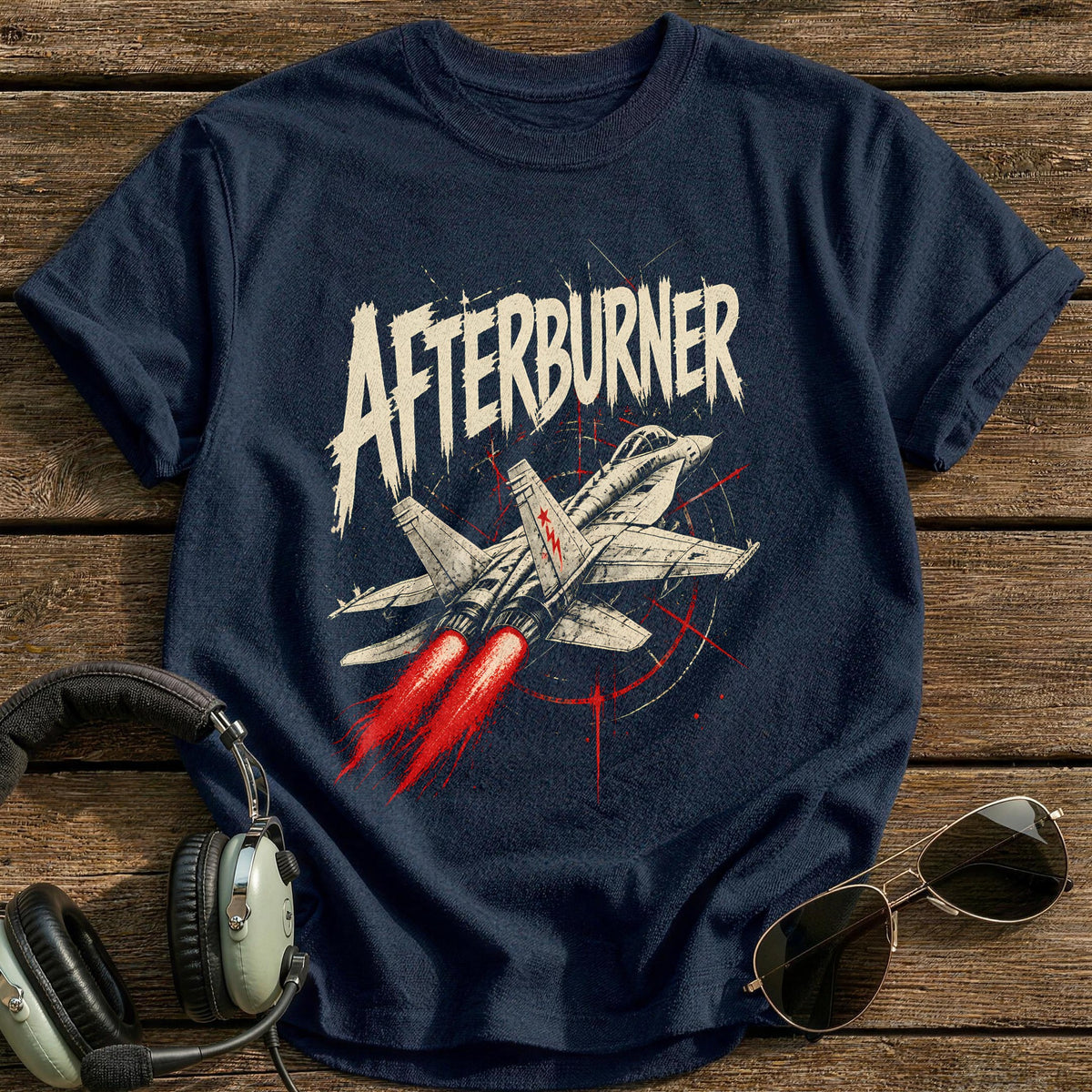 Afterburner Grunge 29 T-Shirt - Navy