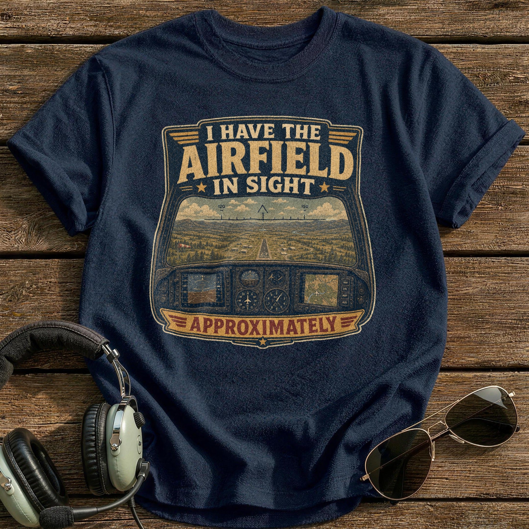 Airfield in Sight T-Shirt - Navy