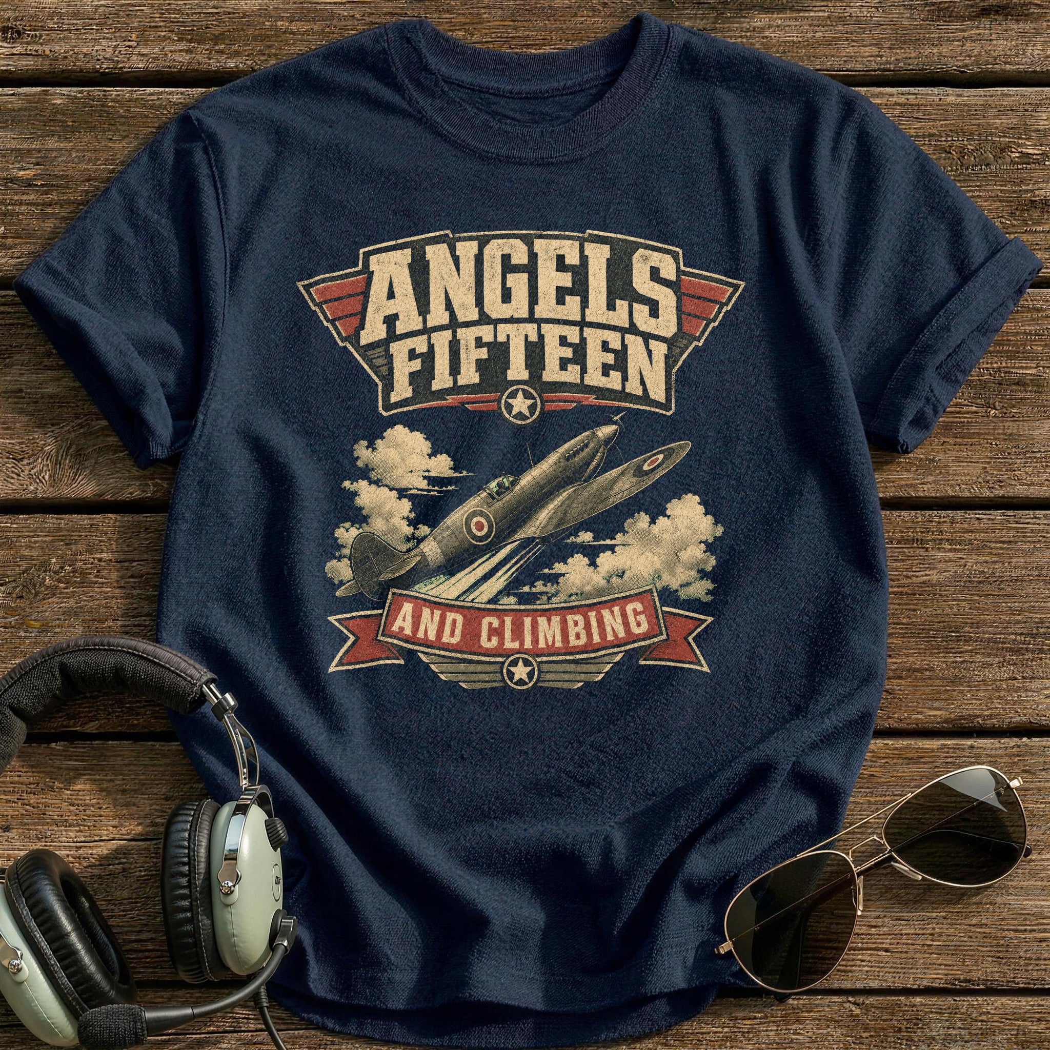 Angels Fifteen and Climbing T-Shirt - Navy