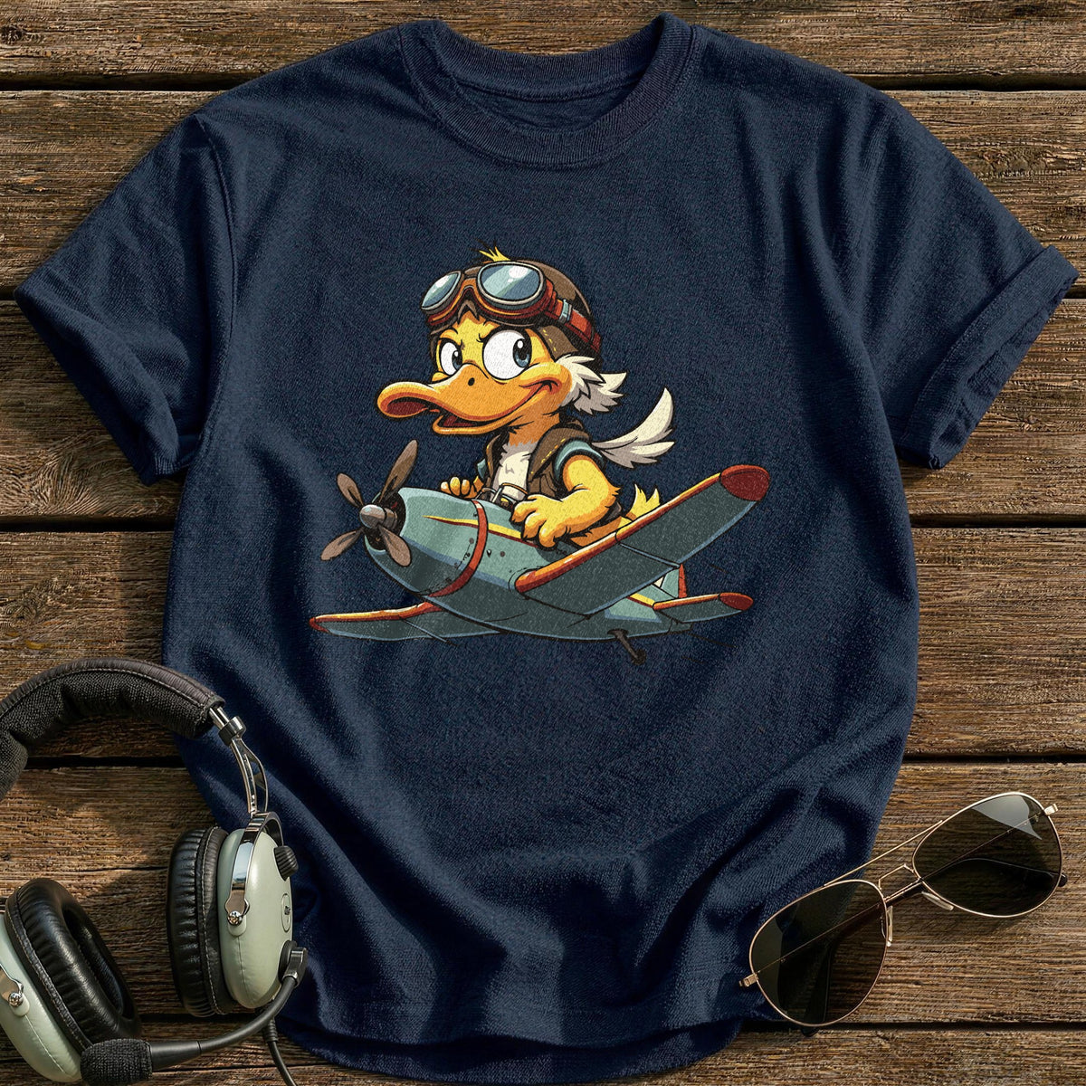Angry Duck Pilot T-Shirt - Navy