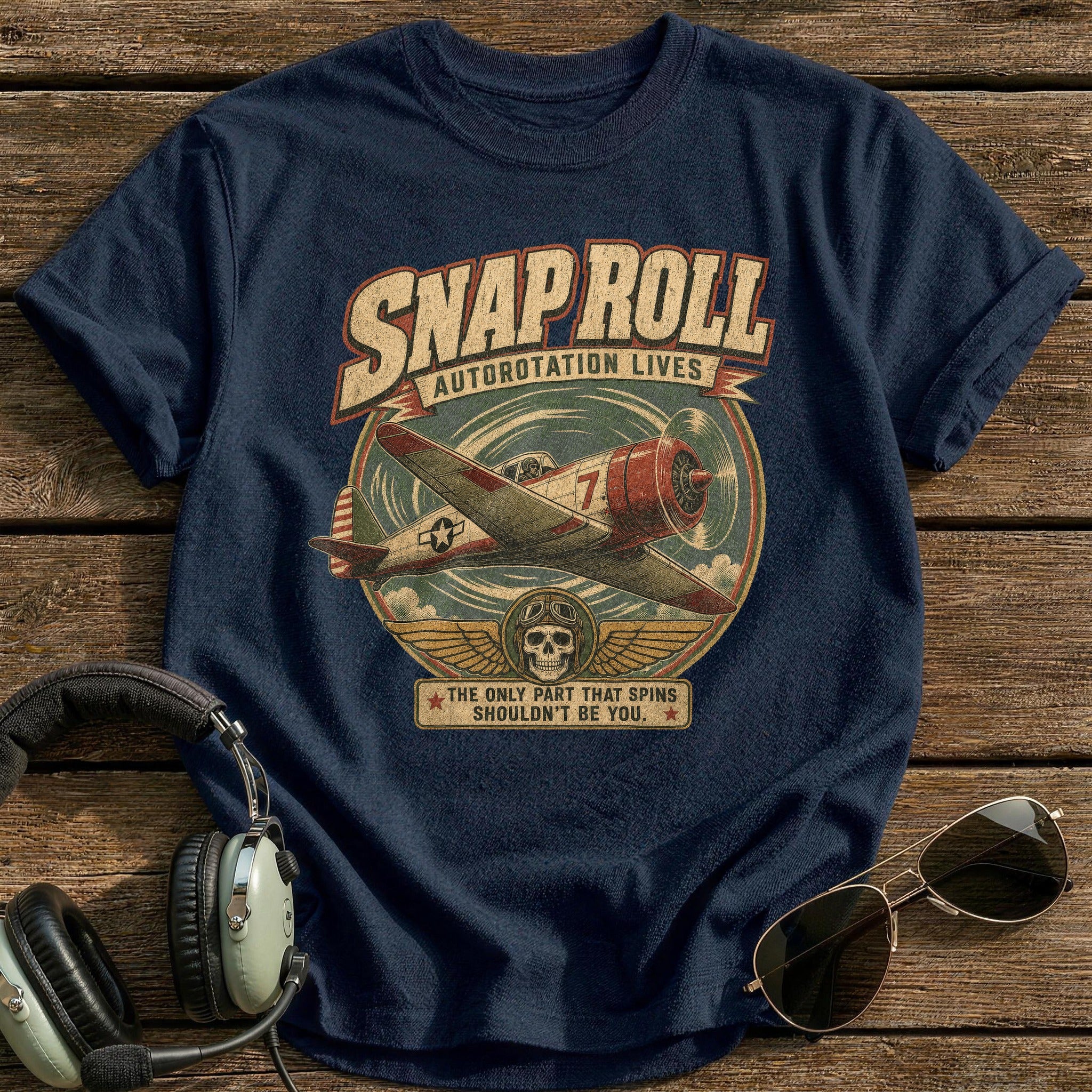 Autorotation Lives T-Shirt - Navy