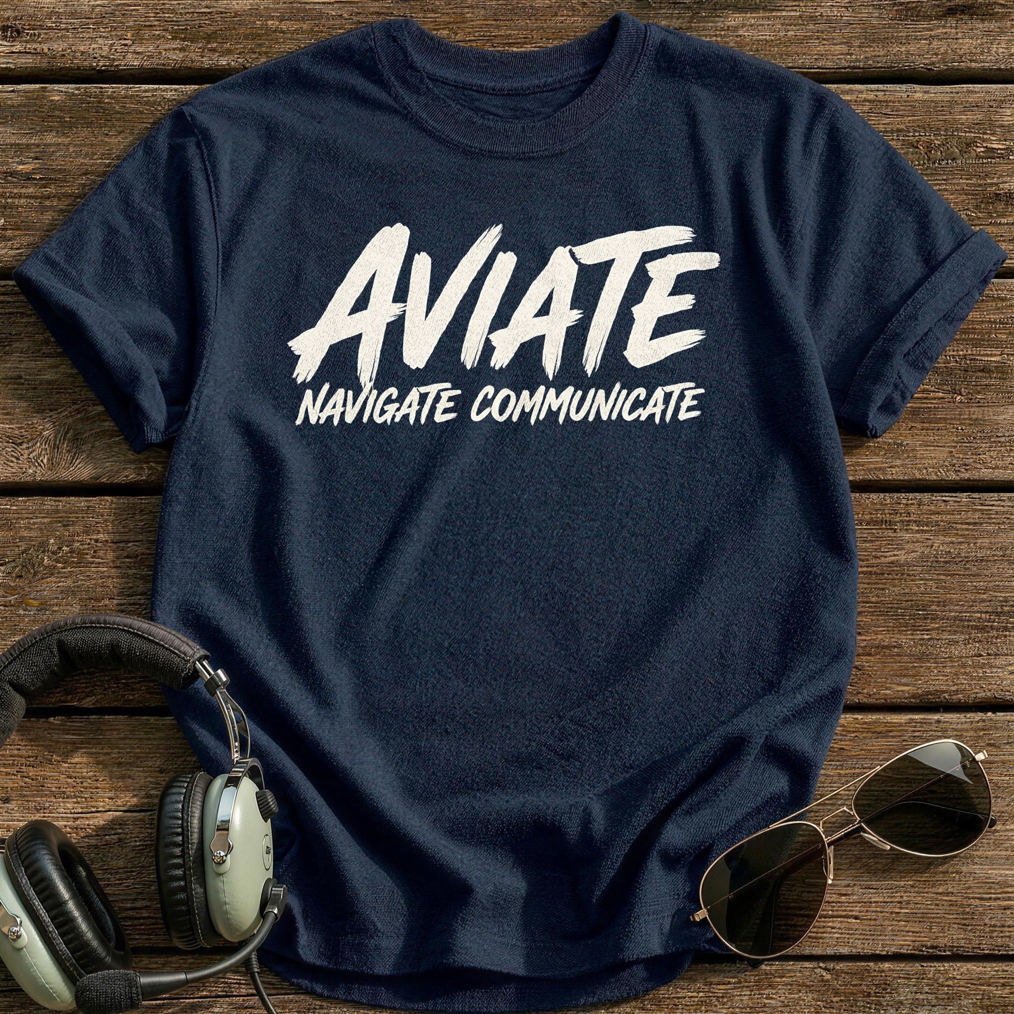 Aviate Navigate Communicate 52 T-Shirt - Navy