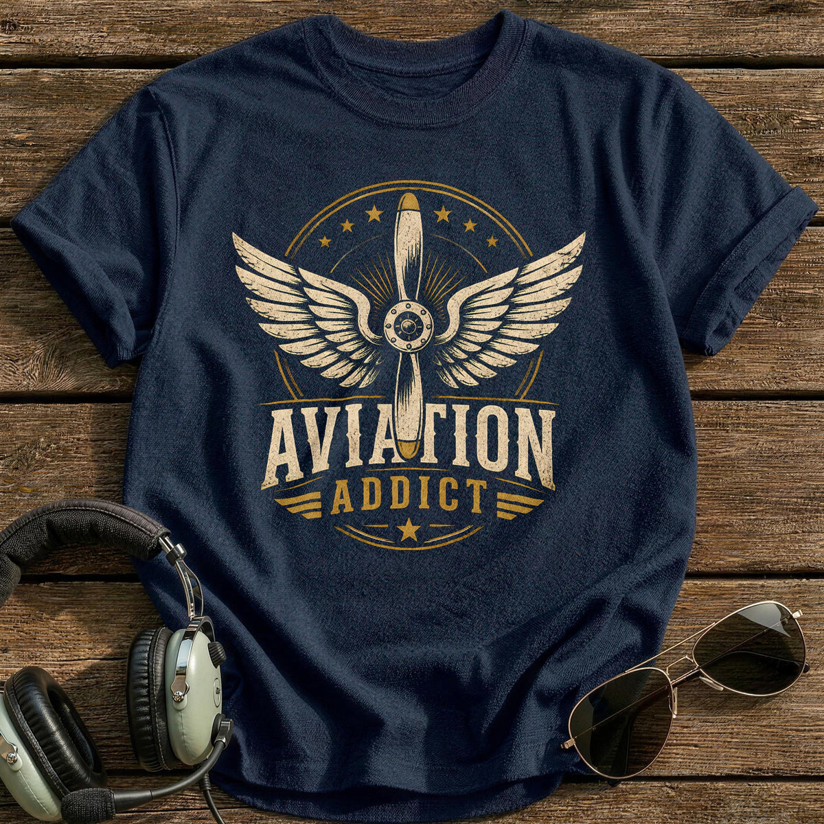 Aviation Addict 11 T-Shirt - Navy