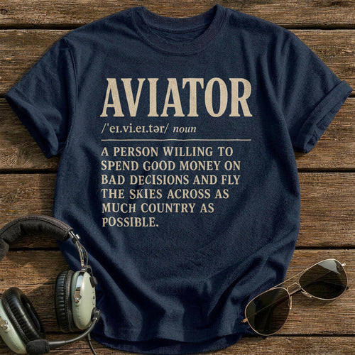 Aviator Definition T-Shirt - Navy