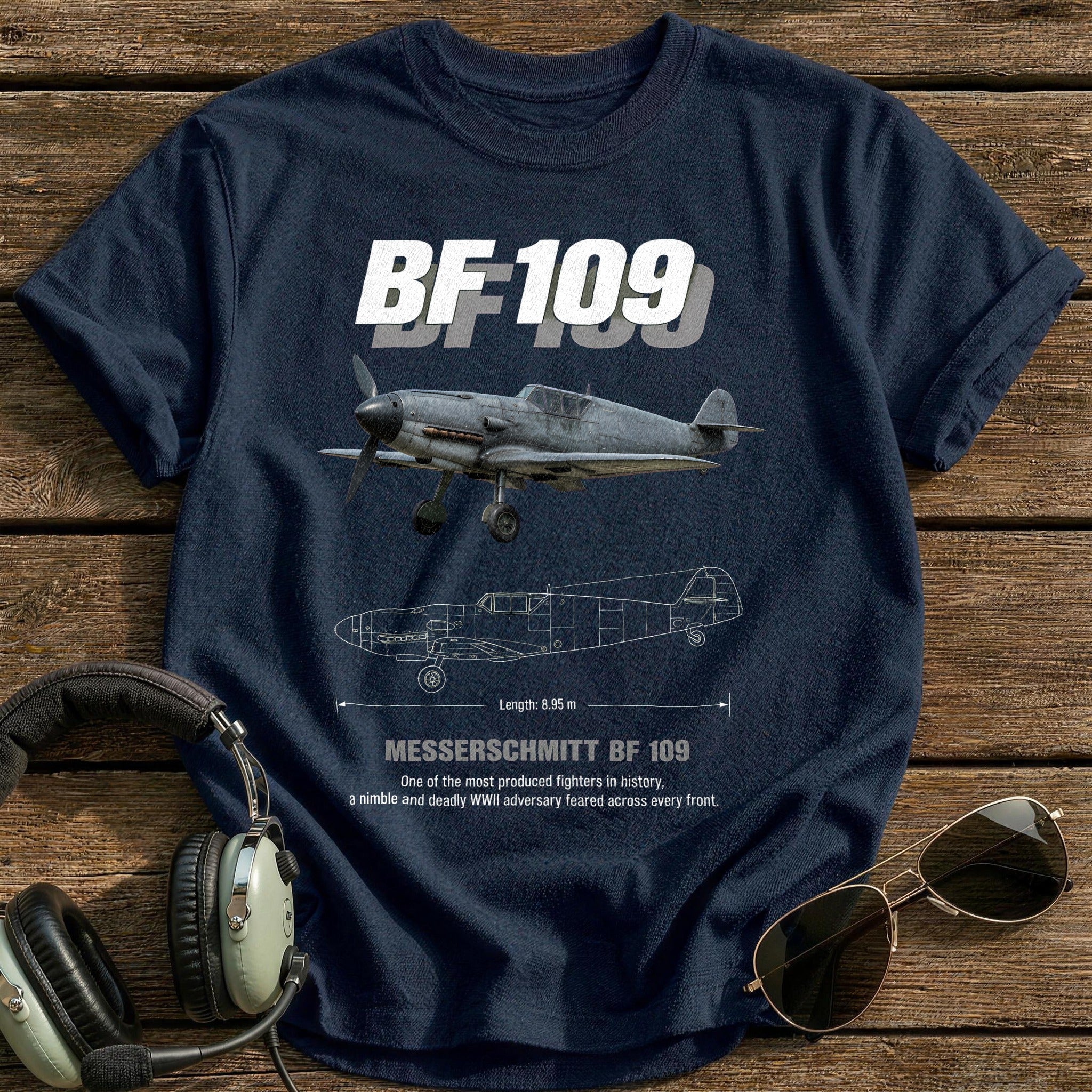 Bf109 95 T-Shirt - Navy