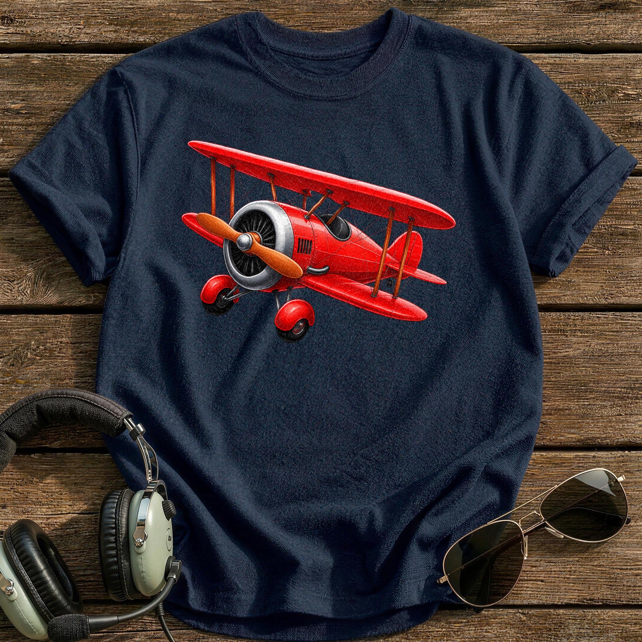 Biplane 33 T-Shirt - Navy