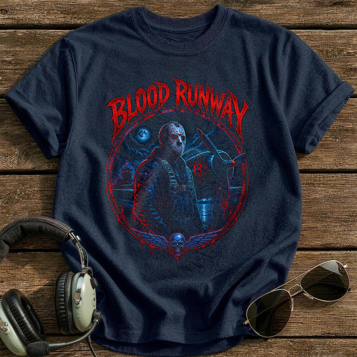 Blood Runway 14 T-Shirt - Navy