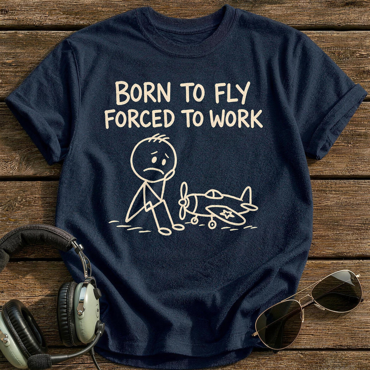 Born To Fly 33 T-Shirt - Navy
