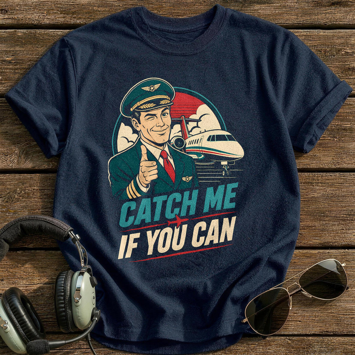 Catch Me If You Can T-Shirt - Navy