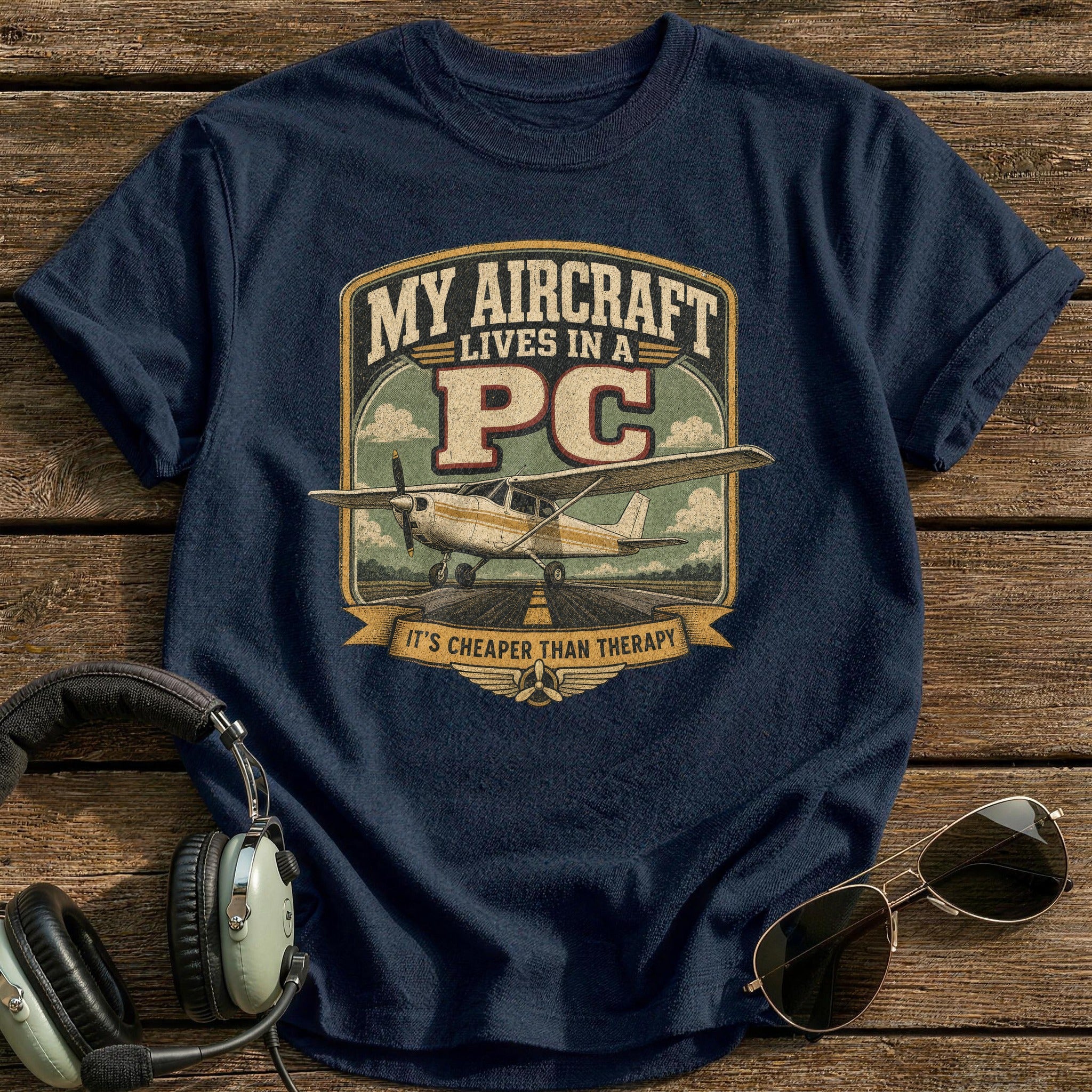 Cheaper Than Therapy T-Shirt - Navy