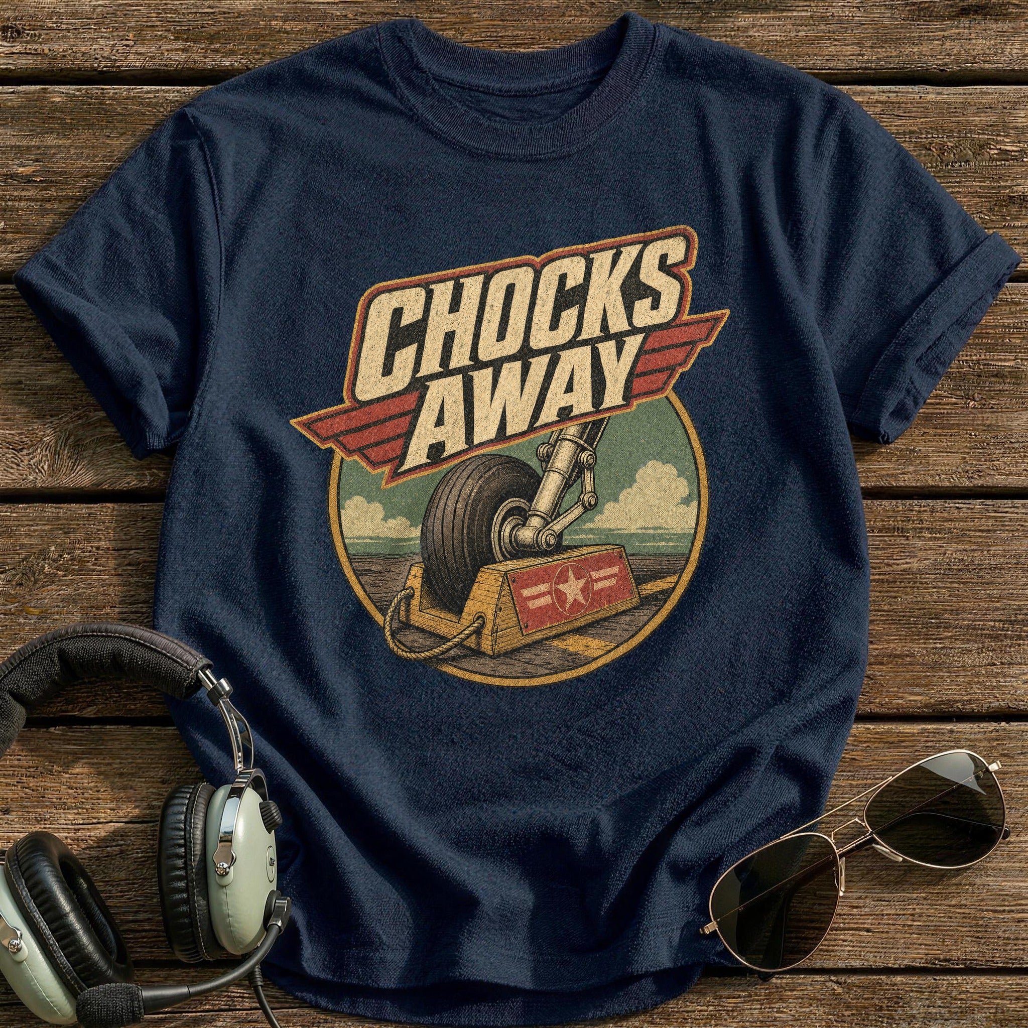 Chocks Away T-Shirt - Navy