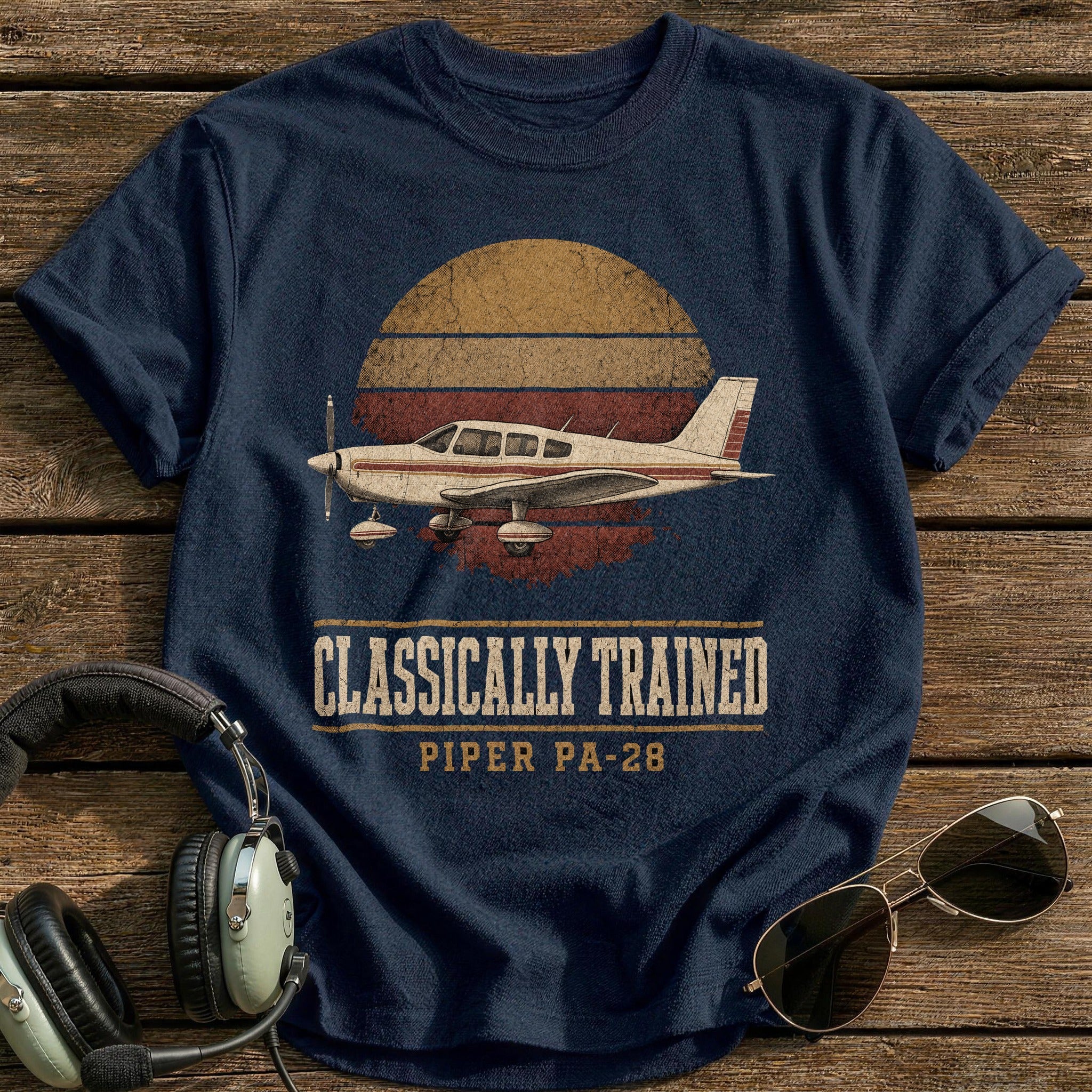 Classically Trained PA-28 T-Shirt - Navy