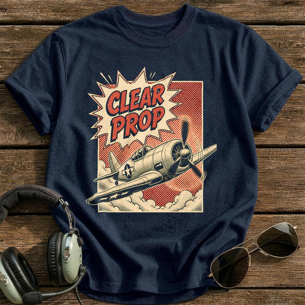 Clear Prop Comic 60 T-Shirt - Navy