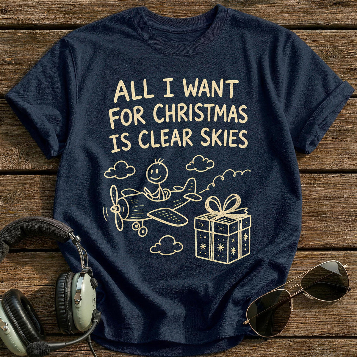 Clear Skies 70 T-Shirt - Navy