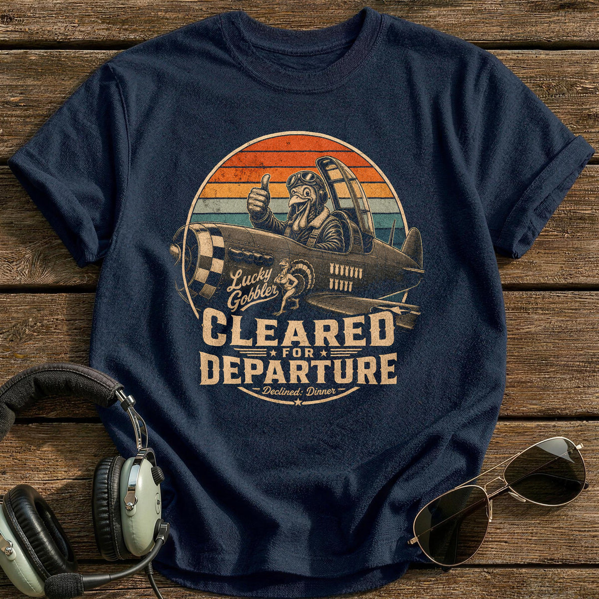 Cleared For Departure Declined Dinner 1 T-Shirt - Navy