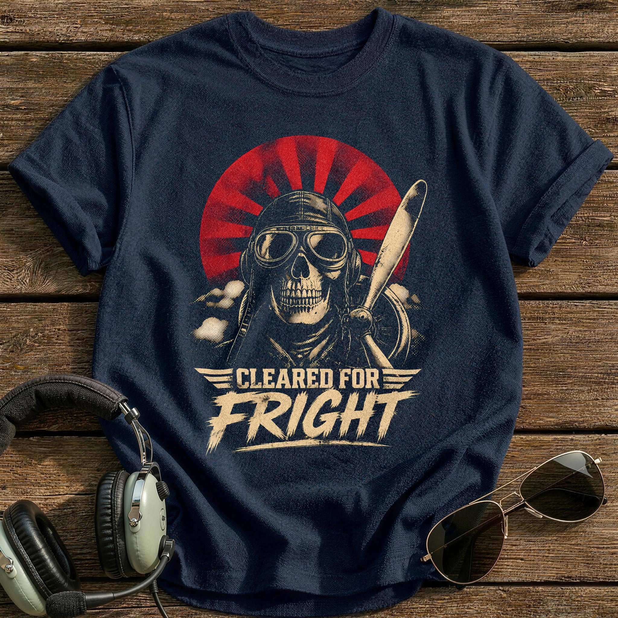 Cleared For Fright 08 T-Shirt - Navy